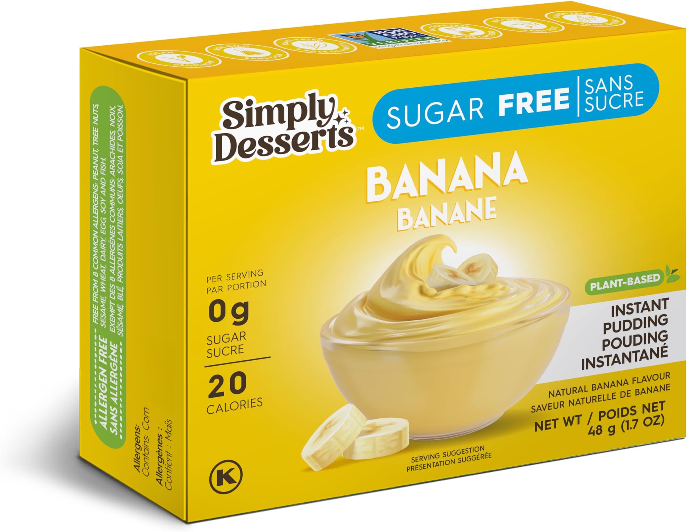 SIMPLY DELISH Banana Pudding, 6 x 48g