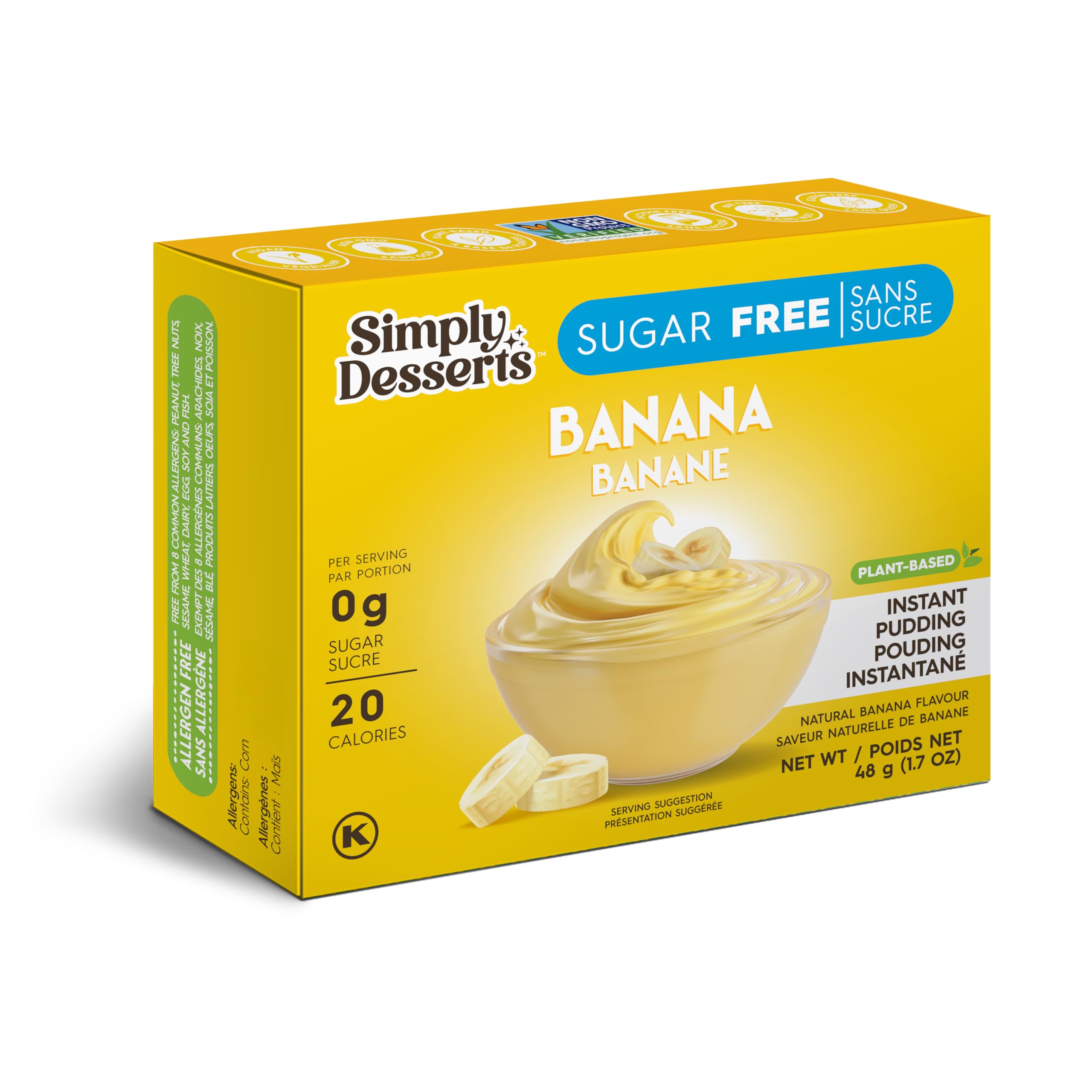 SIMPLY DELISH Banana Pudding, 6 x 48g