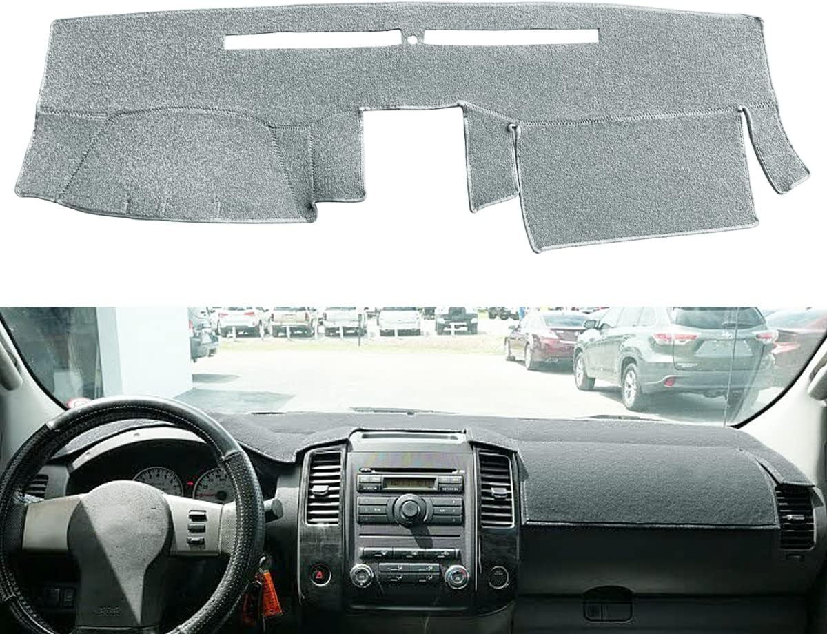 Dashboard Cover Dash Cover Mat Pad Carpet Custom Fit for Nissan Frontier 2005-2021/ Xterra 2005-2015/ Pathfinder 2005-2012, 2009-2012 Suzuki Equator (Dark Gray) Y66