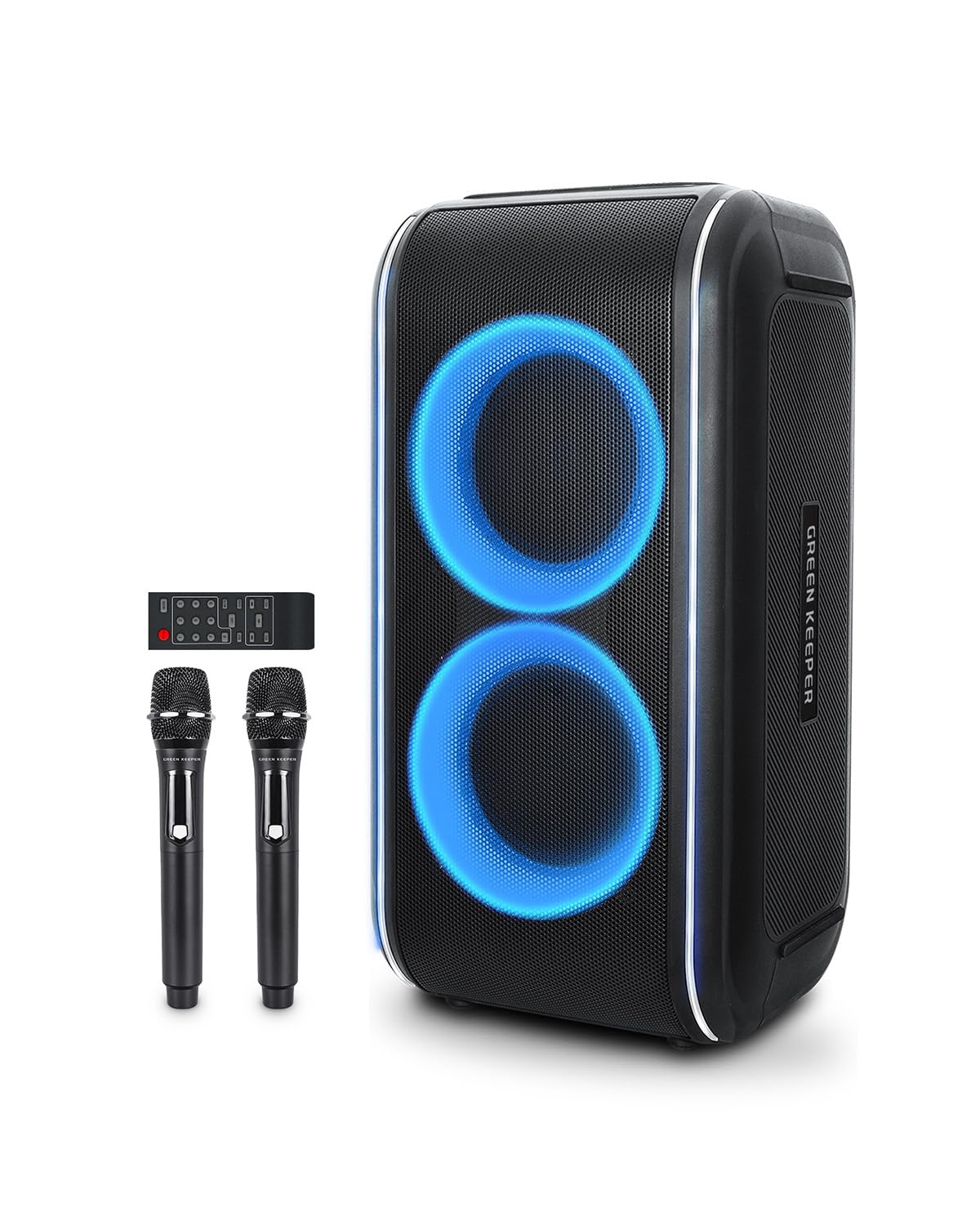 GKD62 Machine Karaoké, Enceinte Bluetooth 400W avec 2 Micros Sans Fil