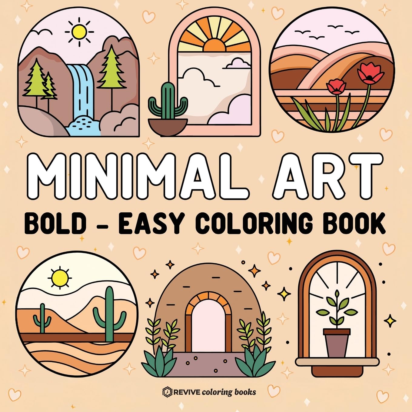 Bold & Easy Minimal Art Coloring Book for Adults & Teens: Stress Relief Coloring (Bold & Easy Stress Relief Coloring Books)