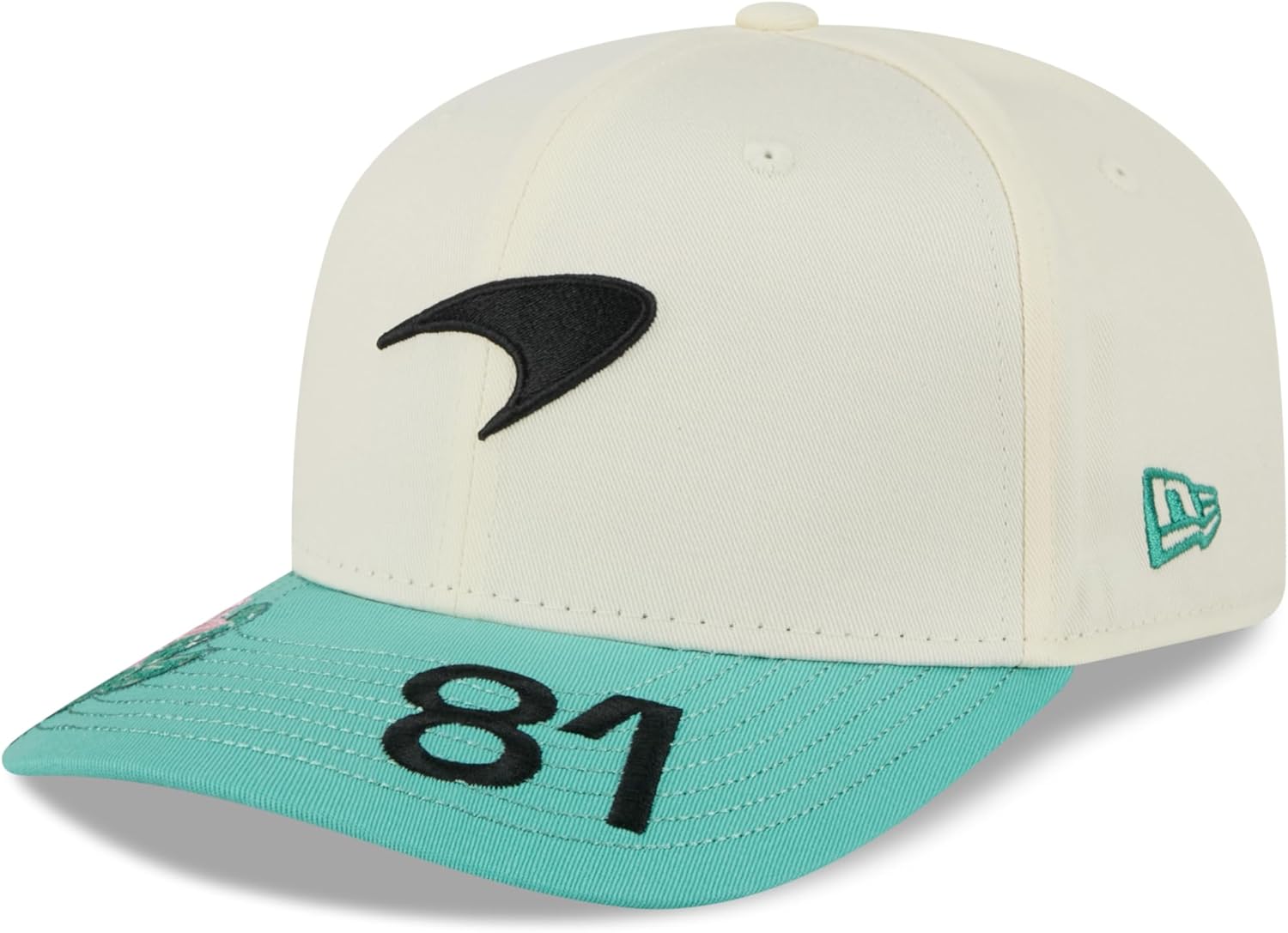 New Era McLaren F1 Team, Official 2025 Merchandise, Brazil GP Special Edition, Oscar Piastri Driver Baseball Cap with Floral Design