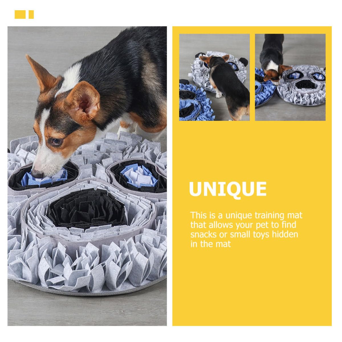 ERINGOGO Niedliche Schnüffelmatte In Pandaform 50X50cm Formstabiler Stressabbau für Hunde und Katzen Interaktives Futtermatte Zubehör