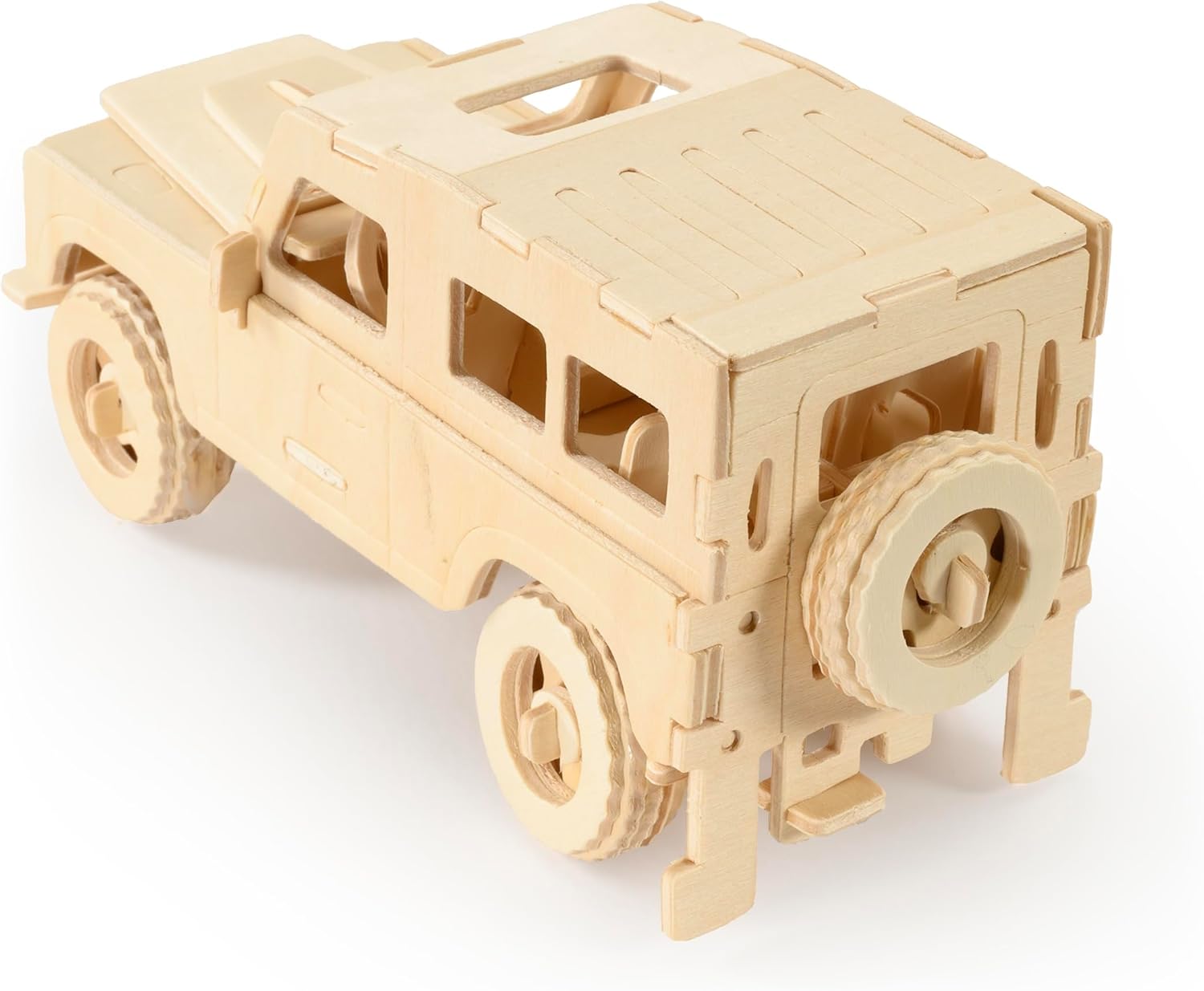 Assembled Quay Land Rover P323 wooden model
