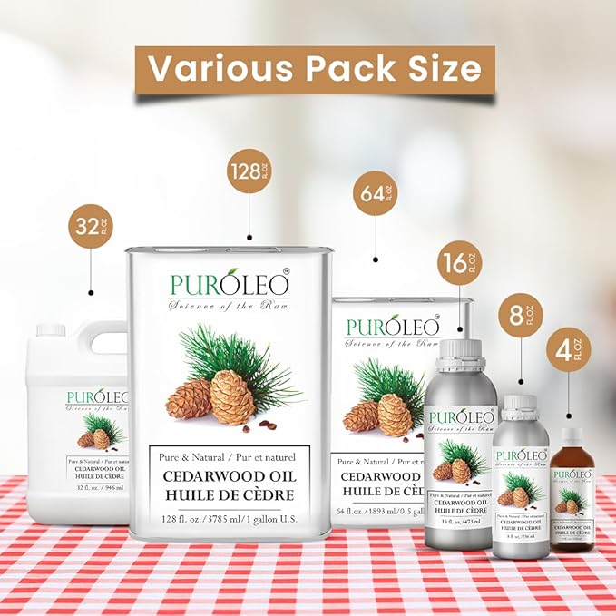 Aceite Esencial de Cedro PUROLEO 32 Fl Oz/946 ML miniatura 4