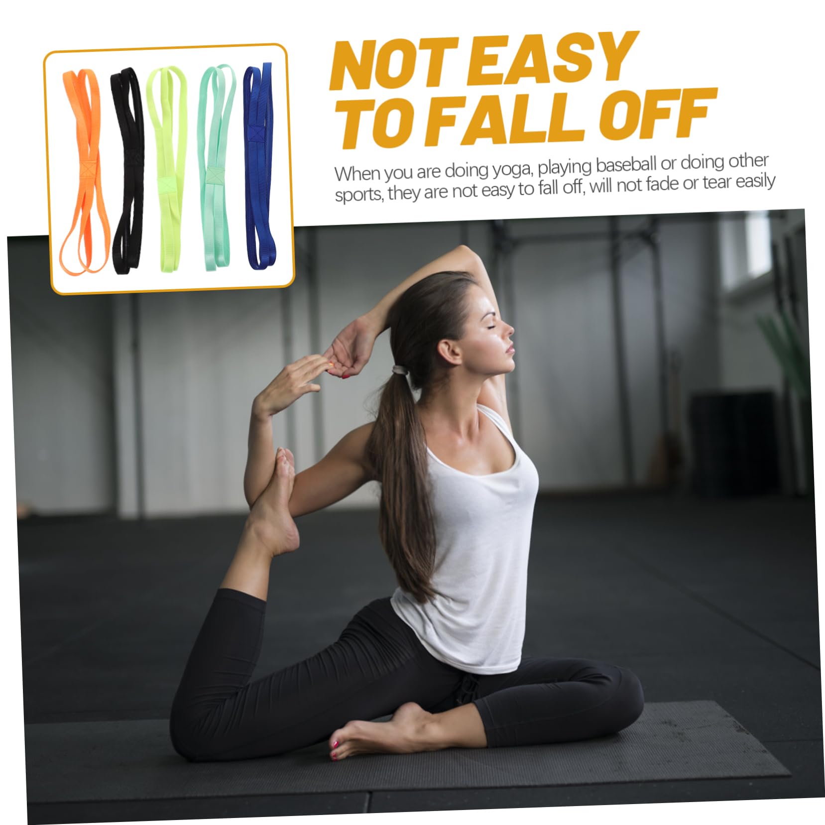 TOYANDONA Bande Elastiche Antiscivolo Per Sport Fasce Per Materiale Stretch Per Yoga Corsa Allenamento Vivaci Verde