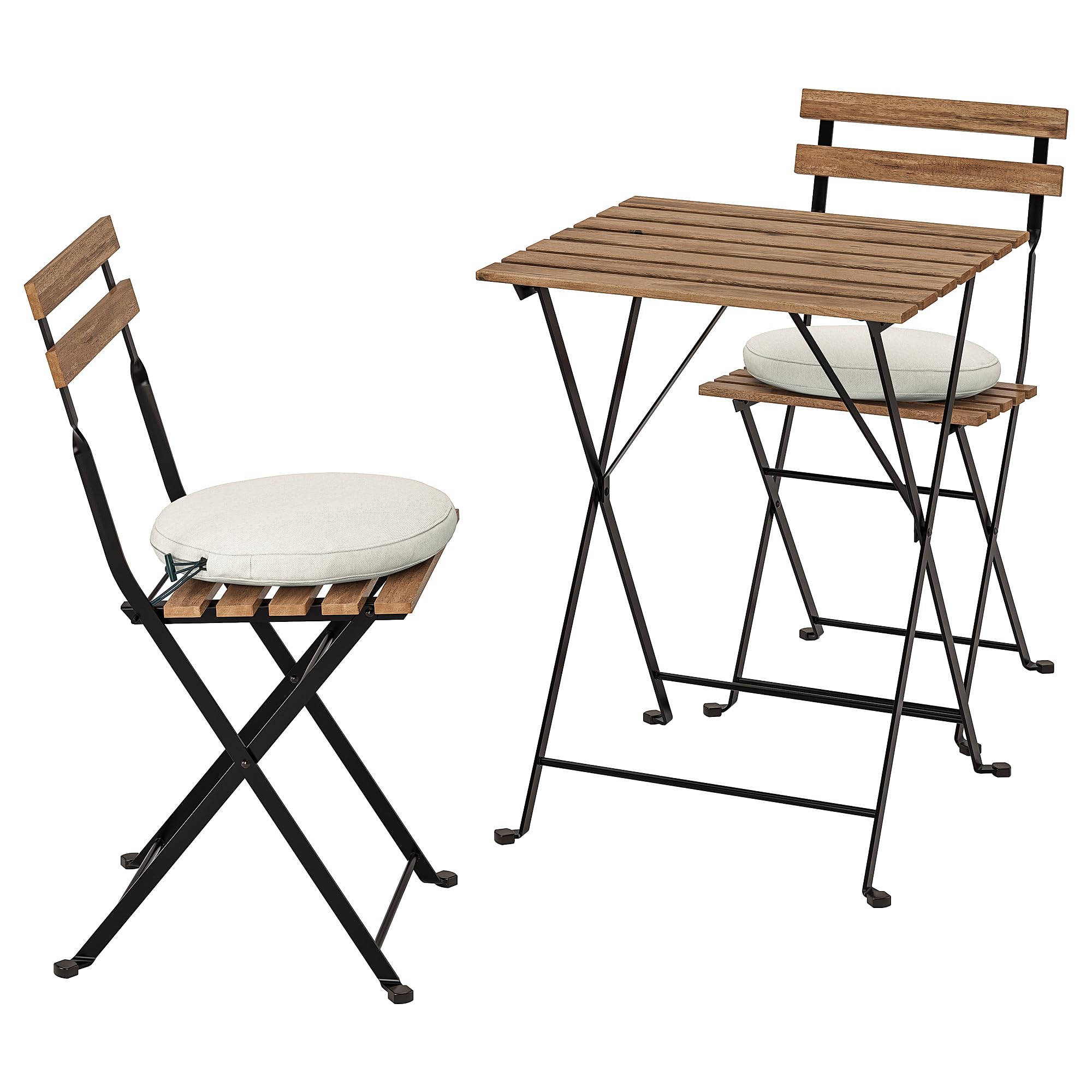 Table TÄRNÖ et 2 chaises extérieur ProTuning noir marron clair