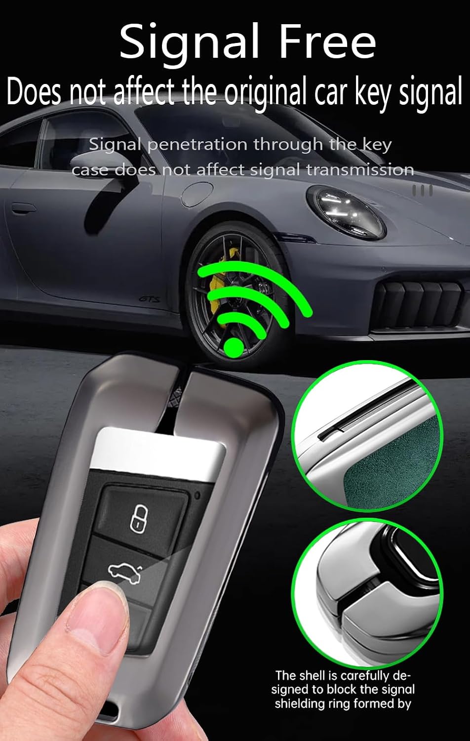 ontto Key Cover Fit for Volkswagen Arteon Atlas Golf Alltrack Jetta GLI Passat Taos SEL fit for Tiguan 2018-up Smart Remote Key Case with Keychain,Full Protection,Black image 5