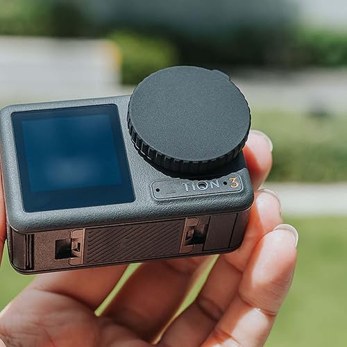 Miniatura 5 de Paquete de 2 fundas protectoras de silicona para lente de lentes suaves, compatibles con DJI Action 5Pro43, lavable, antipérdida, con agujero para