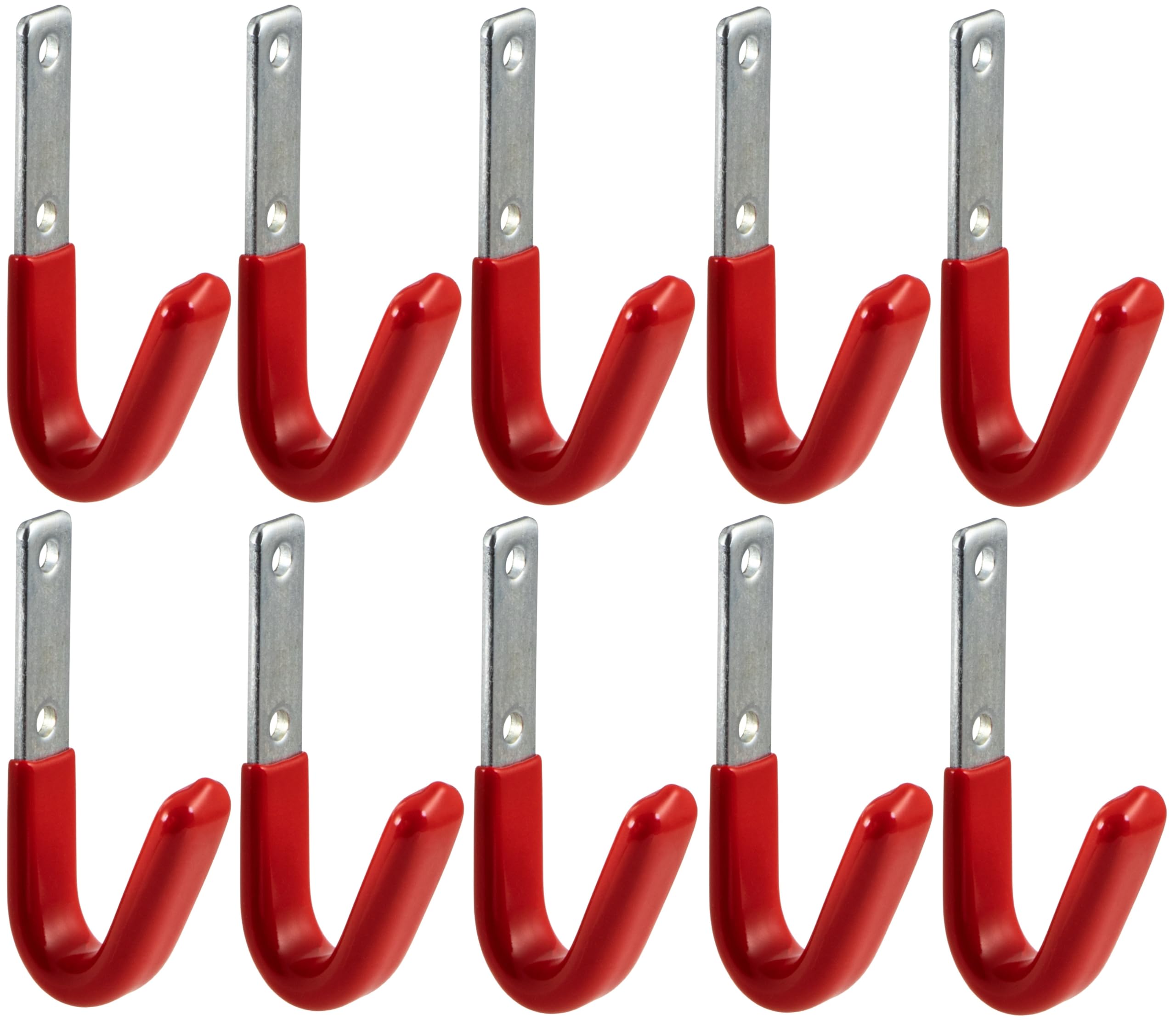 Ganci Da Parete Gedotec 10 Pezzi - Acciaio Zincato Con Gomma Rossa, Portata 30kg - Foto 2