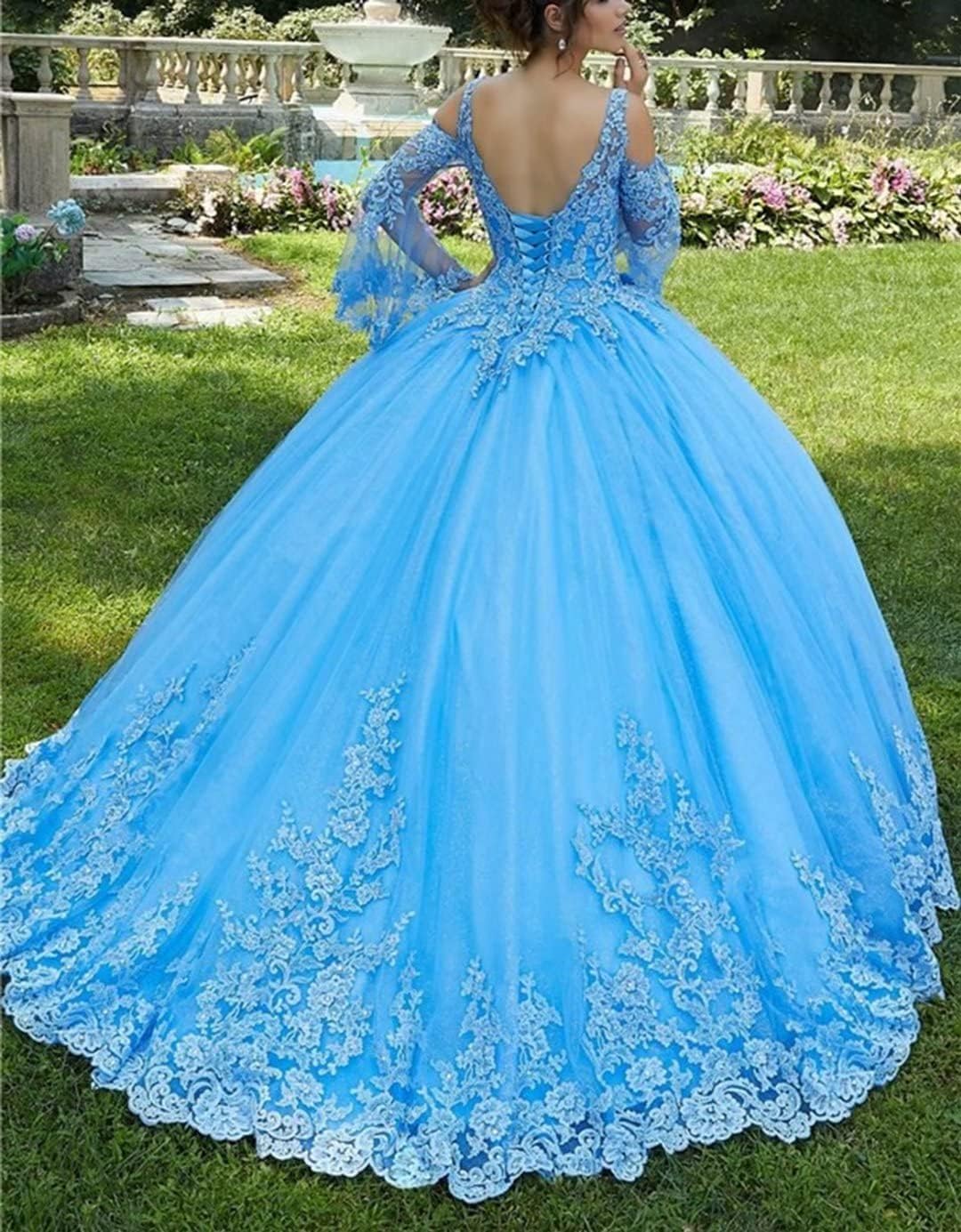 15 Años Vestido De QuinceaÃ±era Manga Larga Dress Vestidos De