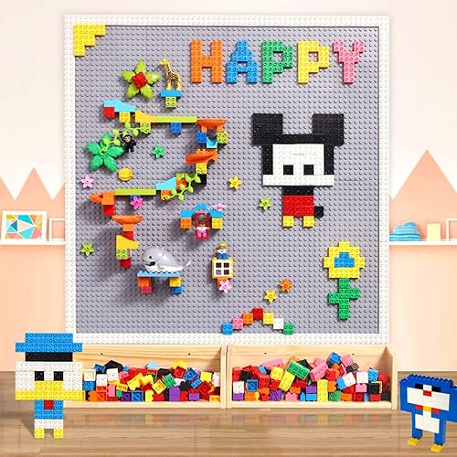 Miniatura 7 de Ulanlan Placa base clásica de 10 x 10 pulgadas para ladrillos de construcción, 100% compatible con todas las principales marcas, paisaje cuadrado de