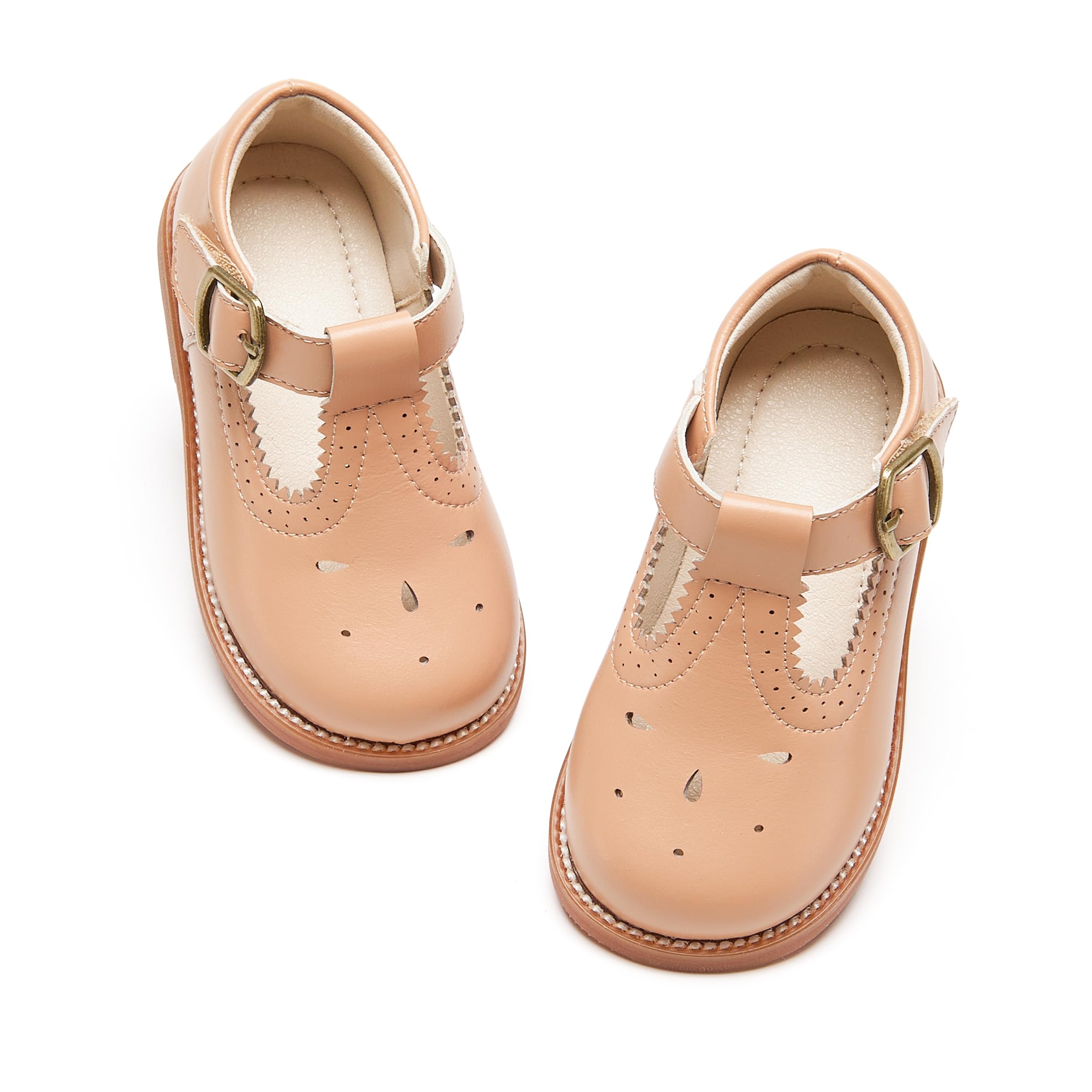 PHIRAMIN Toddler Flower Girl Dress Shoes - Little Girl Mary Janes Flats Wedding