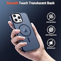 Vista 256 de SUPFINE Funda magnética para iPhone 11 con protector de pantalla (compatible con MagSafe) (protección contra caídas de grado militar), translúcida