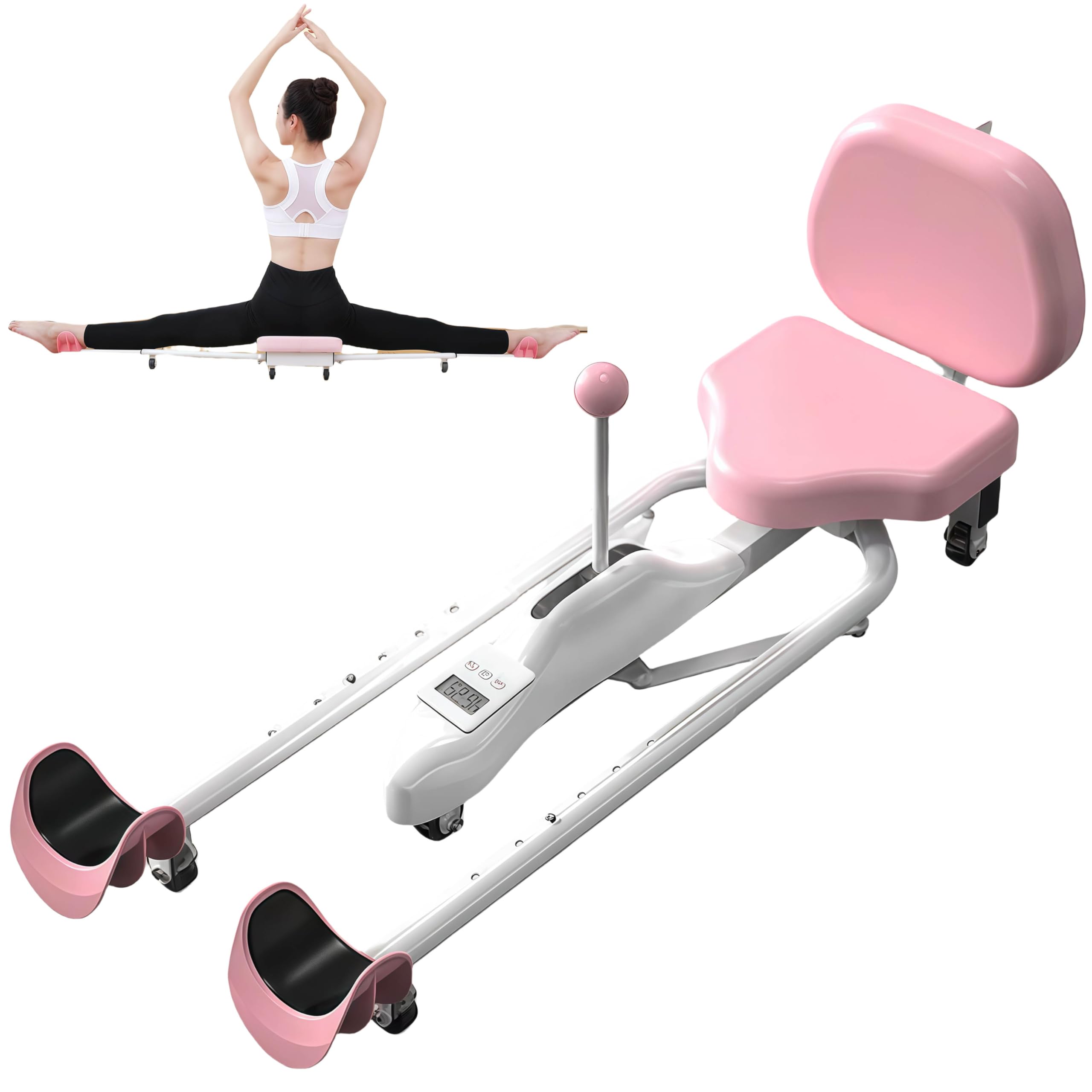 Máquina profesional de estiramiento de piernas, entrenador de flexibilidad ajustable para yoga, baile y artes marciales, equipo de gimnasio en casa con cojín de espalda