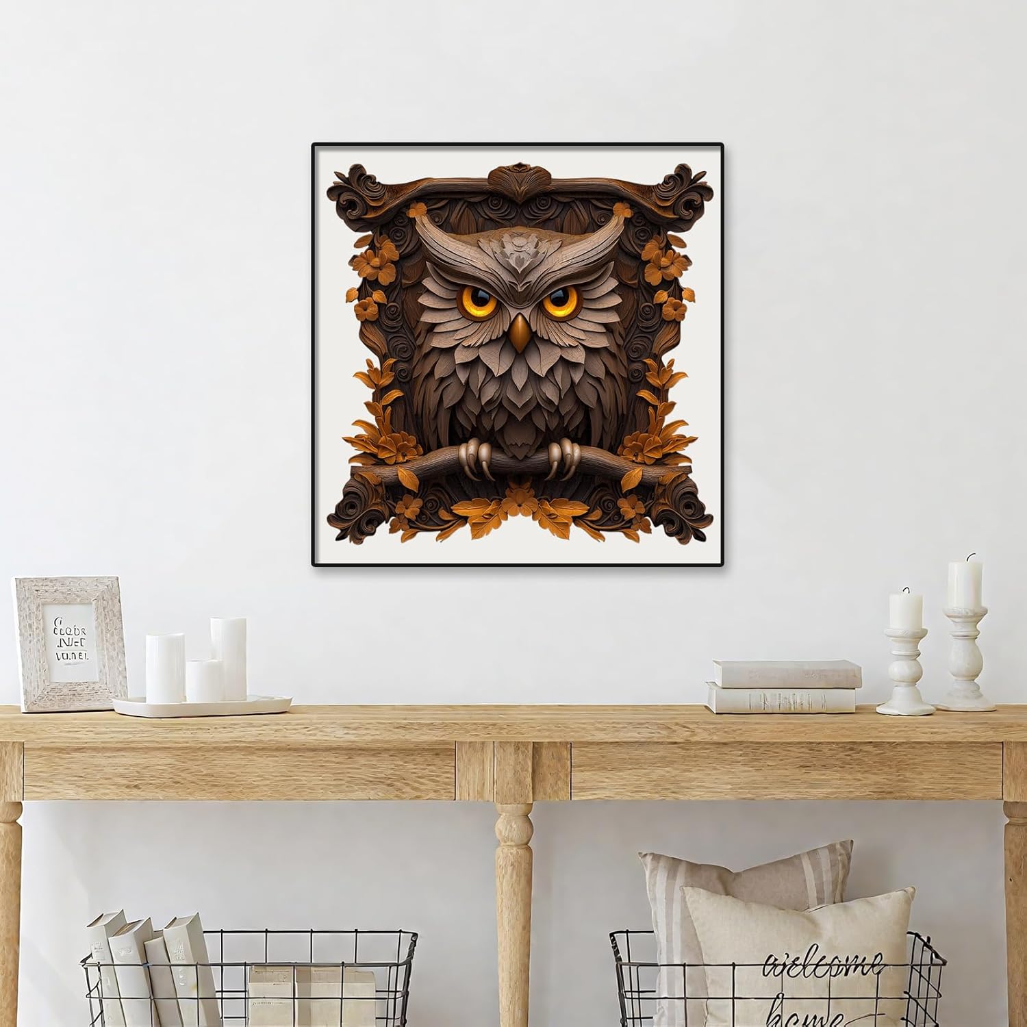 Pikoqunc Owl Wooden Puzzles for Adults,Animal Jigsaw with Unique Pieces & Vibrant Art Design,Brain Teaser and Thoughtful Gift for Puzzle Lovers,Family and Friends 199 Pcs (1.4x11.2 Inches)