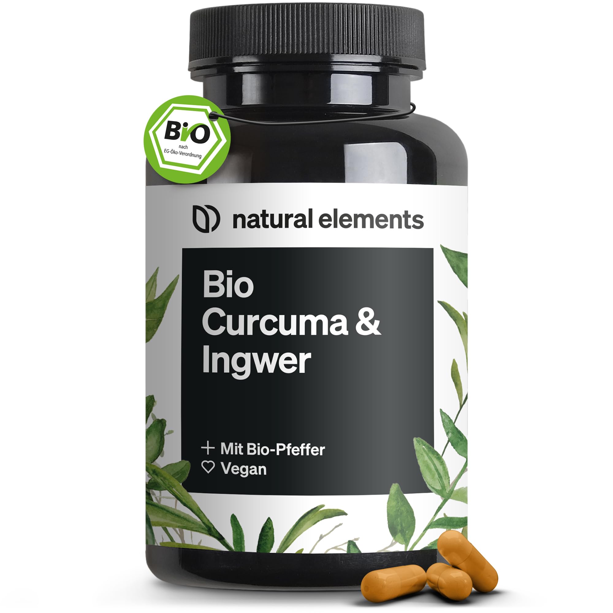 Organic Curcuma & Ginger - 180 capsules - 4440mg Organic Curcuma