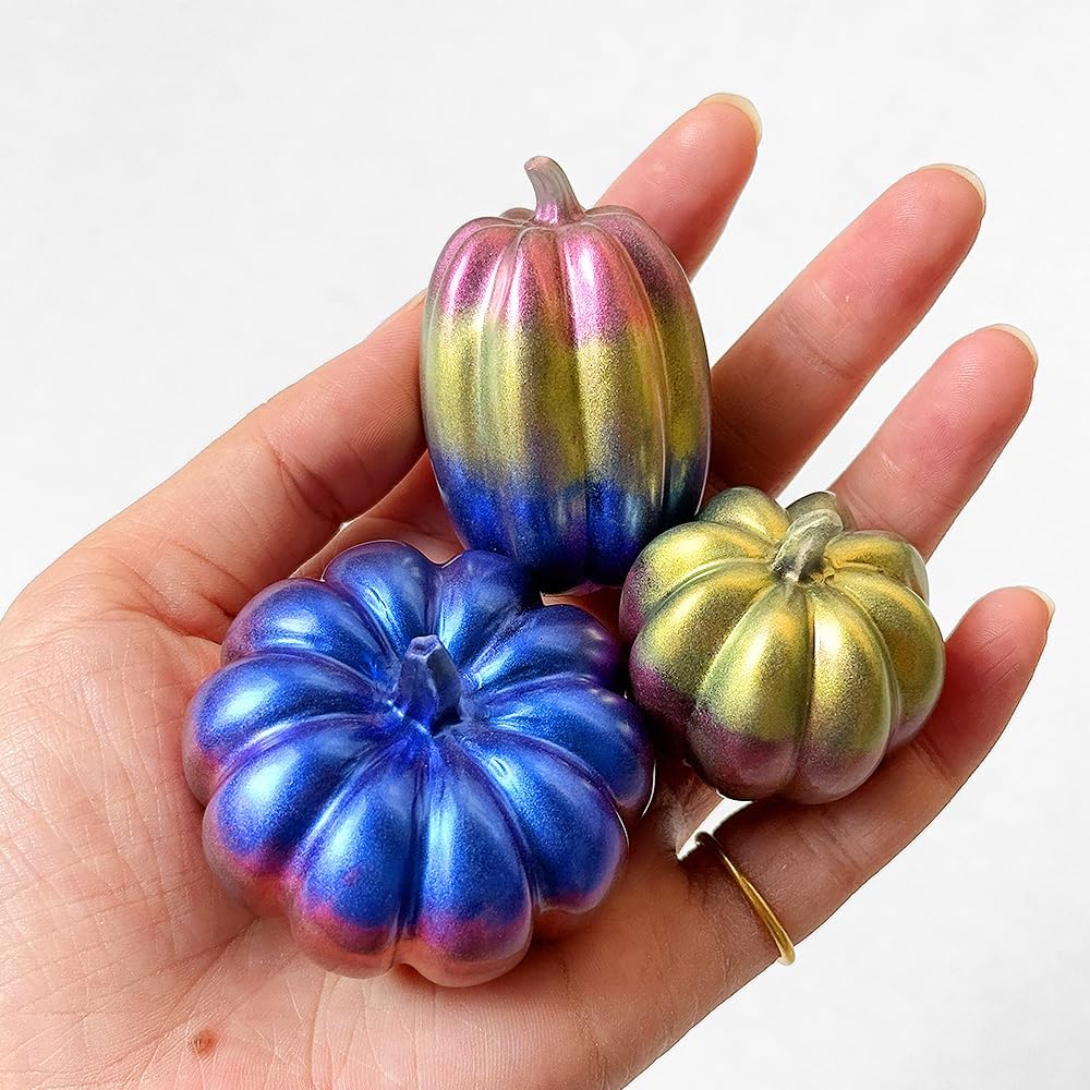 RESINWORLD Mini 3D Pumpkin Molds, Flexible Pumpkin Silicone Molds for Epoxy Resin, Clay, Concret, Plaster, Home Halloween Decoration