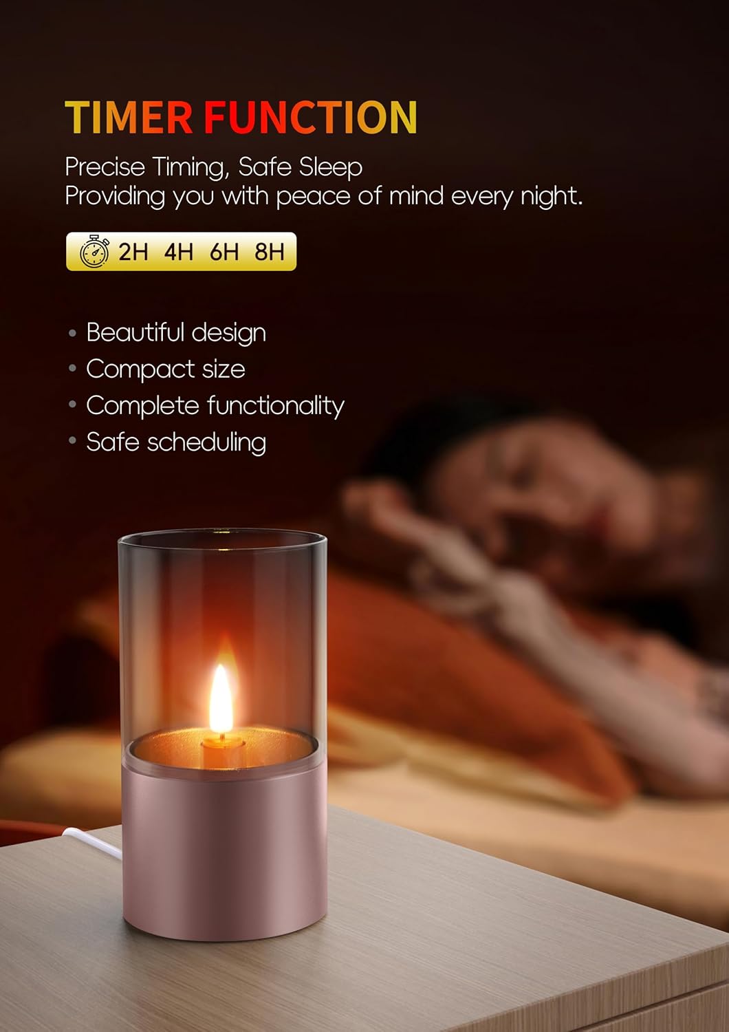 Candle Warmer Lamp with Timer, Remote Control Adjustable Light Wax Melt Plug-in Fragrance Warmer for Scented Wax, Burner Melt as Birthday Gifts for Moms Women Girls - Pink