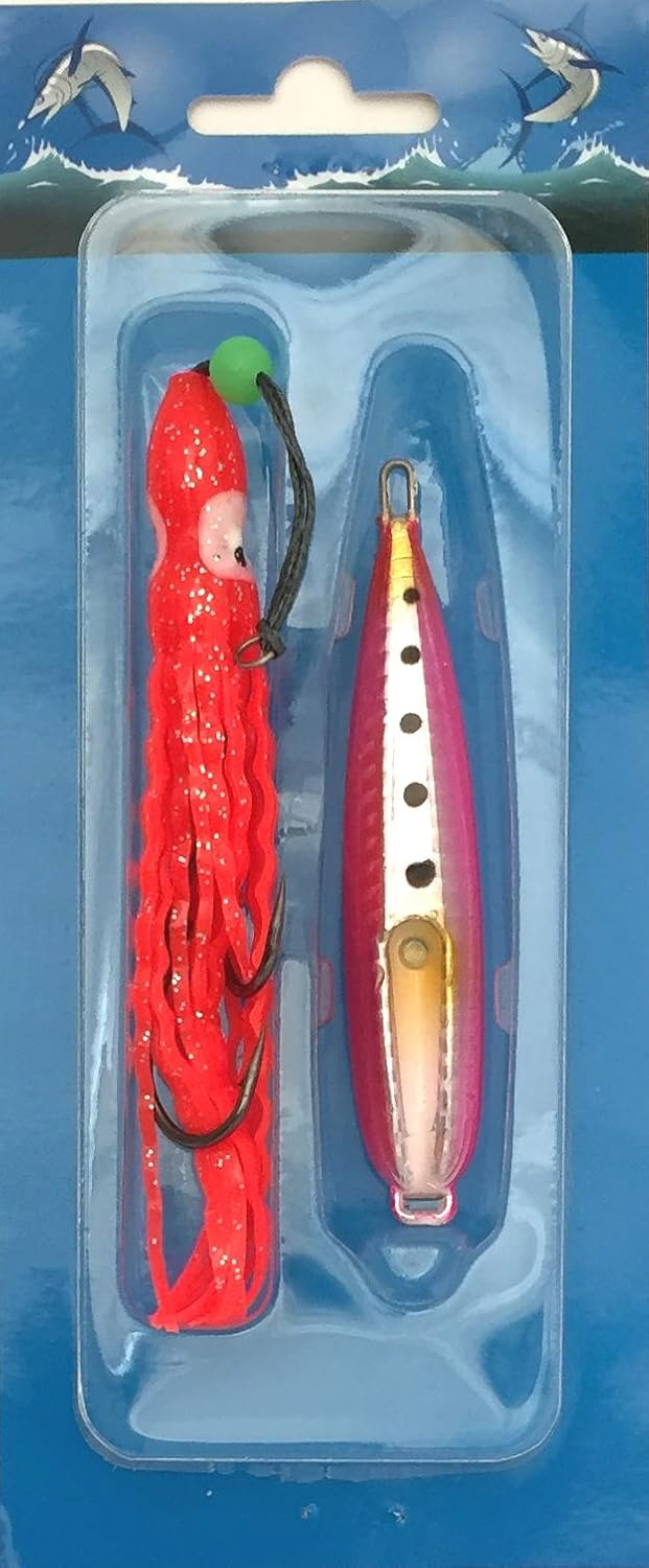 Knife Bottom Ship Metal Jig 5.64oz,160g 3 Pcs, Pink for Vertical Jigging, Streamlined Design, Ideal for Deep Sea & Bottom Fishing