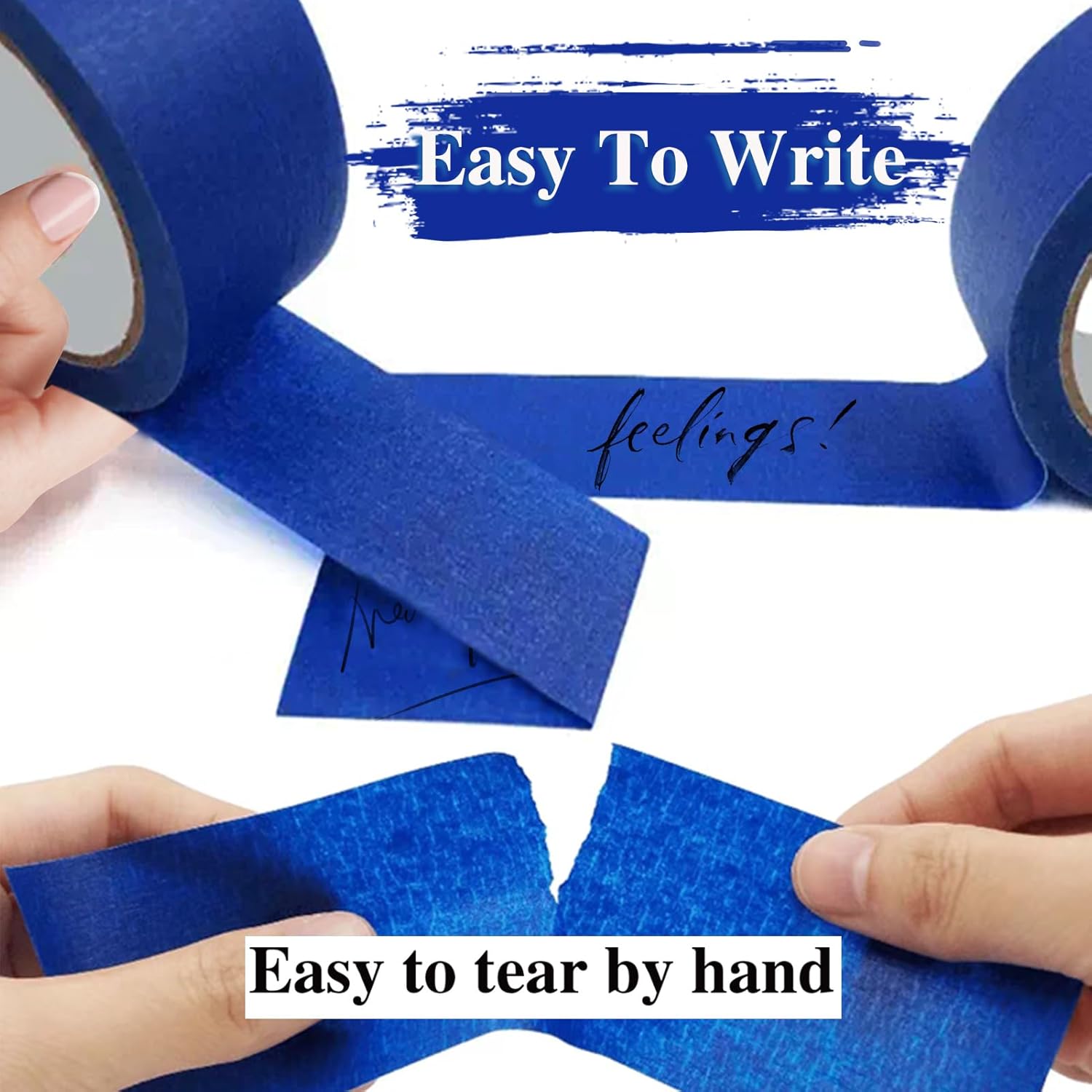 Painters Tape 2 Inch Wide, 10-Packs Blue Painters Tape for General Purpose Use, 2 Inches X 55 Yards X 10 Rolls, 550 Yards in Total