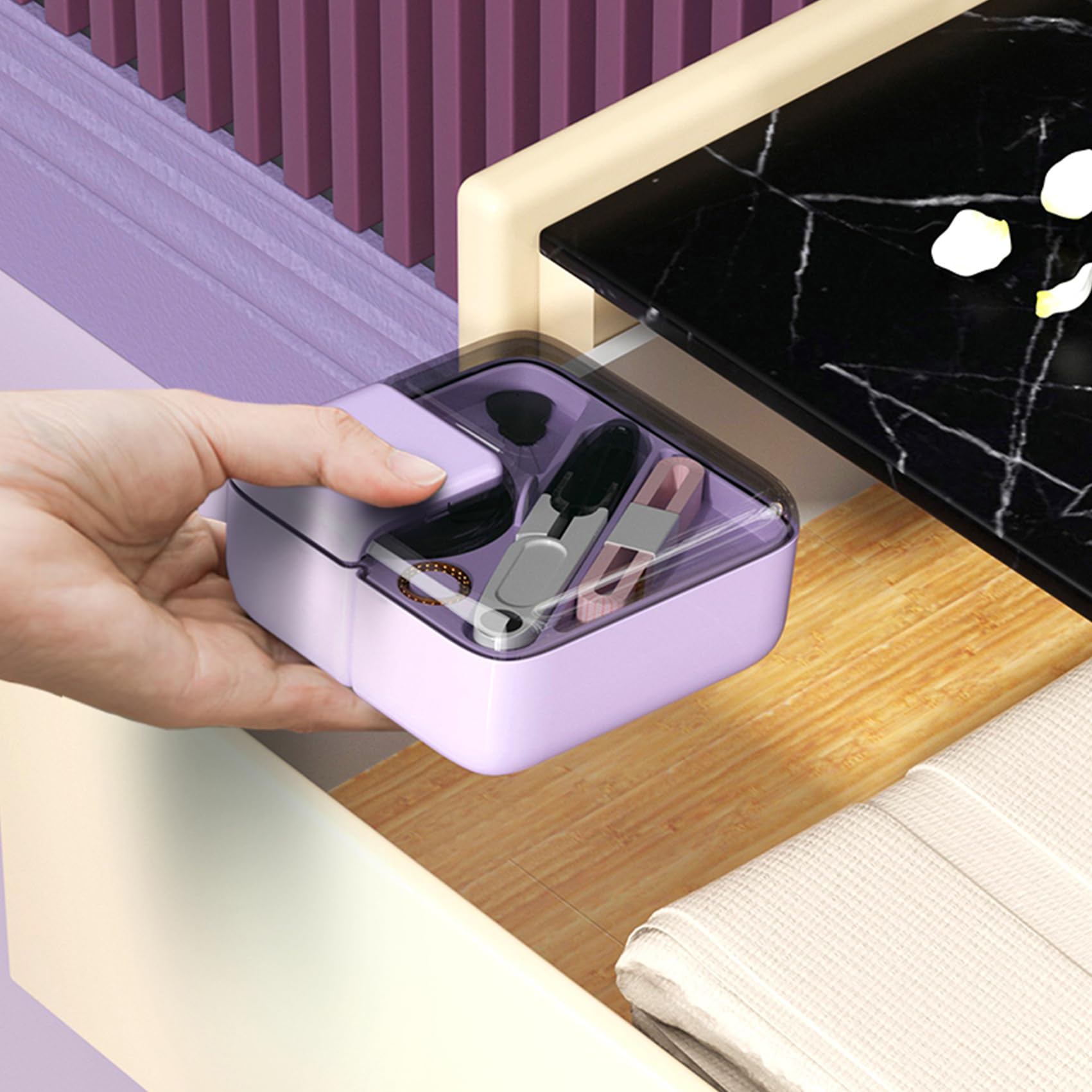 Kit de costura, kit de aguja e hilo con suministros de costura de viaje y accesorios para adultos, niños, principiantes con tijeras, dedal de agujas de coser, hilo, cinta métrica, etc. (morado)