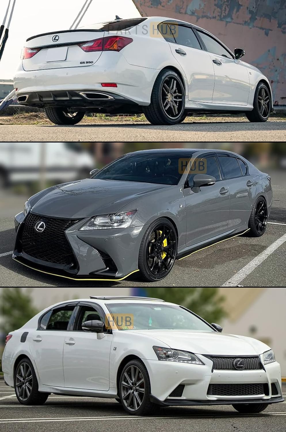 Compatible with for Lexus 2013-2020 GS F GS350 GS450h JDM 3D Wavy Mugen Style Window Visors Rain Guards Deflecor