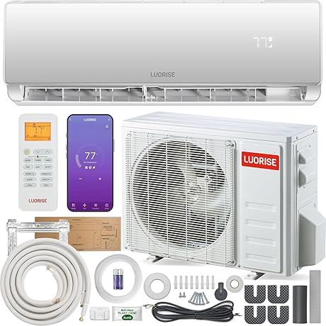 Mitsubishi Mini Split AC/Heating System with 19 SEER2 Energy Efficiency