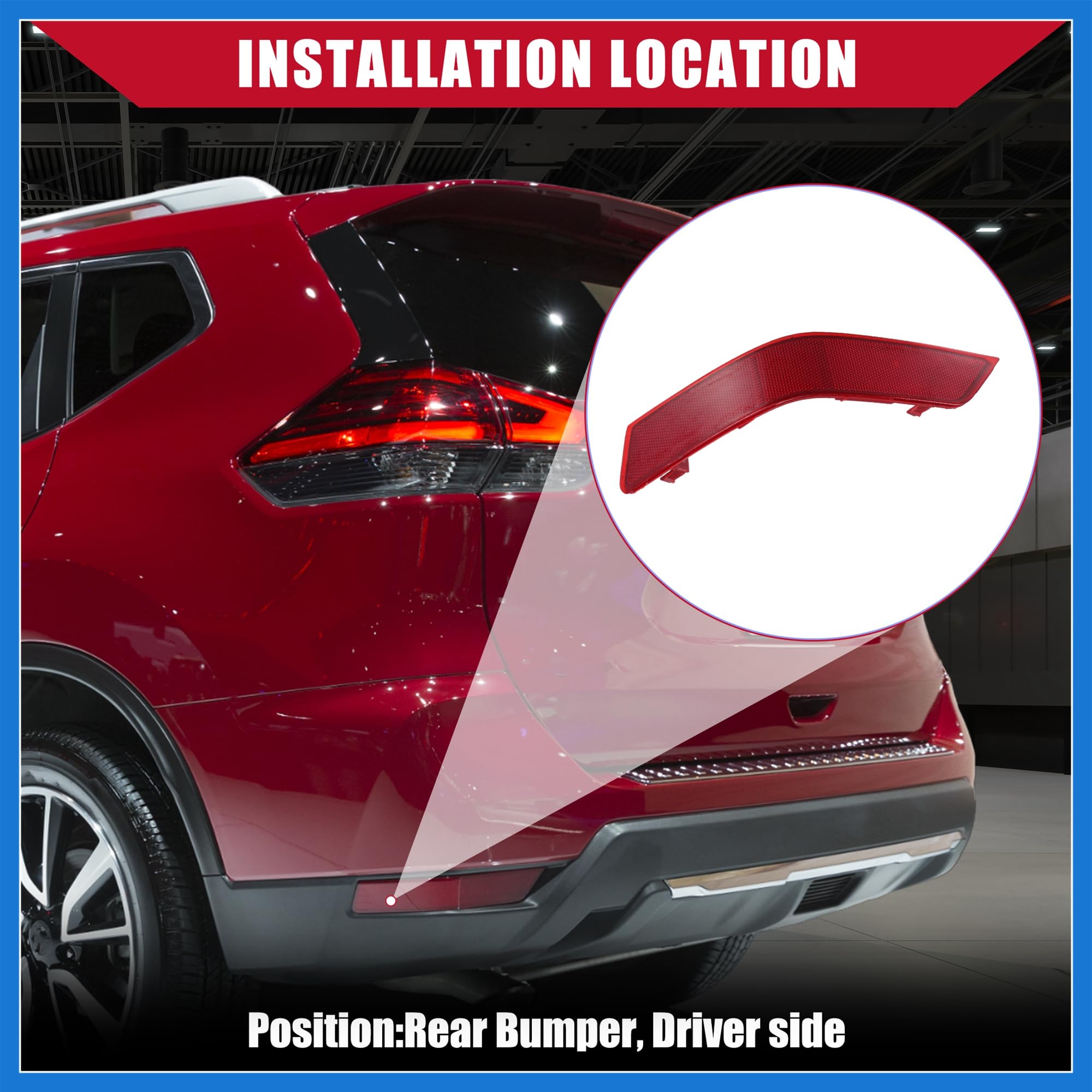 Bumper Reflector For 2017 2018 2019 2020 Nissan Rogue Rear Side Marker Light . E - Foto 3