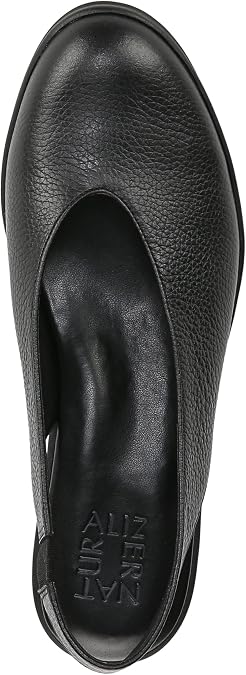 Naturalizer レディース Sutton スリングバック, ブラックレザー, 8 Wide