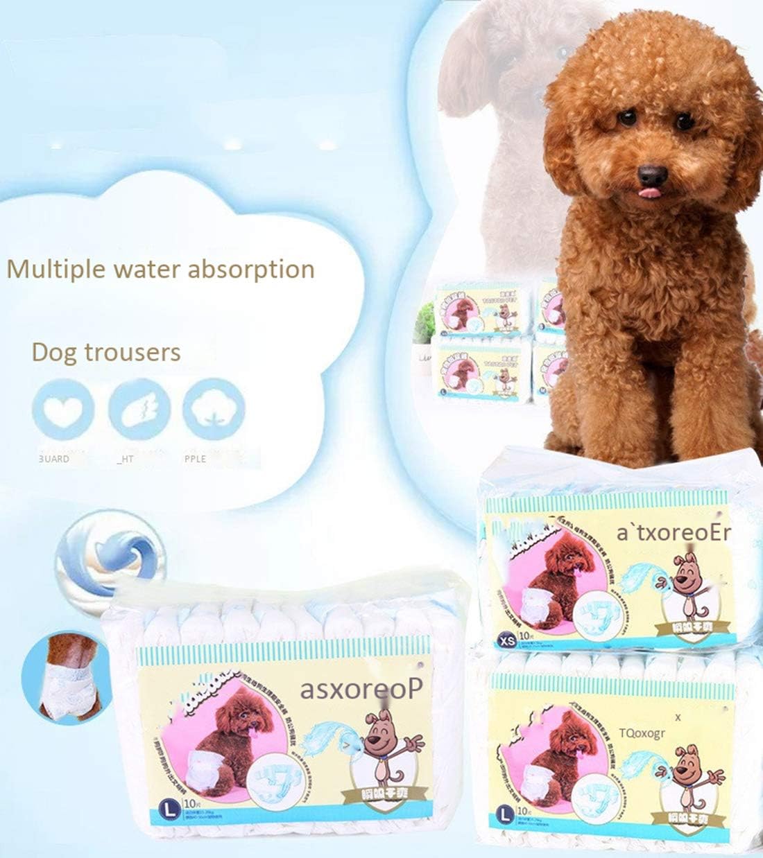 Amazon Co Jp 子犬犬おむつ使い捨て女性犬おむつ10枚吸水犬生理用ナプキン犬おむつパンツ ペット用品