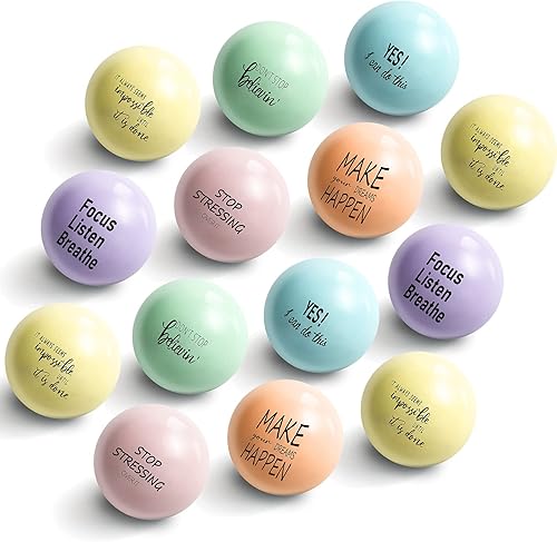 6 bolas motivacionales para el estrés para niños y adultos con cita para aliviar la ansiedad juguetes de ejercicio de mano para estudiantes para