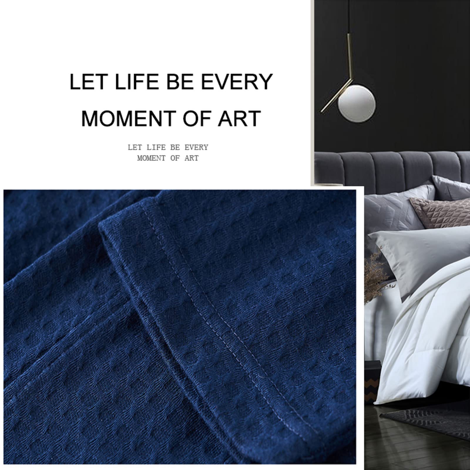 Zestaw piżam dla par Prezenty dla ukochanej osoby Szlafrok hotelowy z chłonną waflą, hotelową koszulą nocną Robe Lounge(Sky Blue,XL)