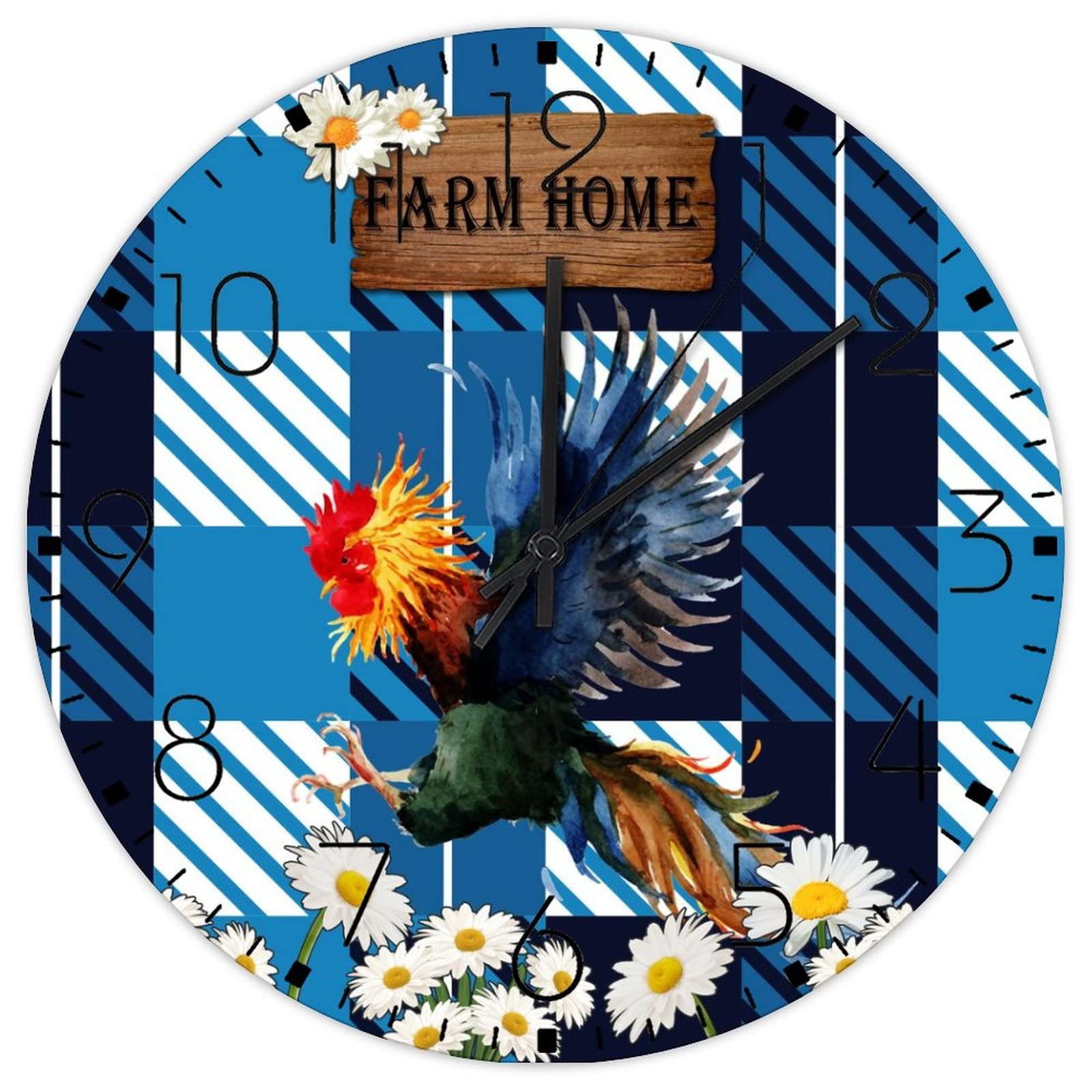 Horloge murale personnalisee bois montre quartz pour decoration interieur