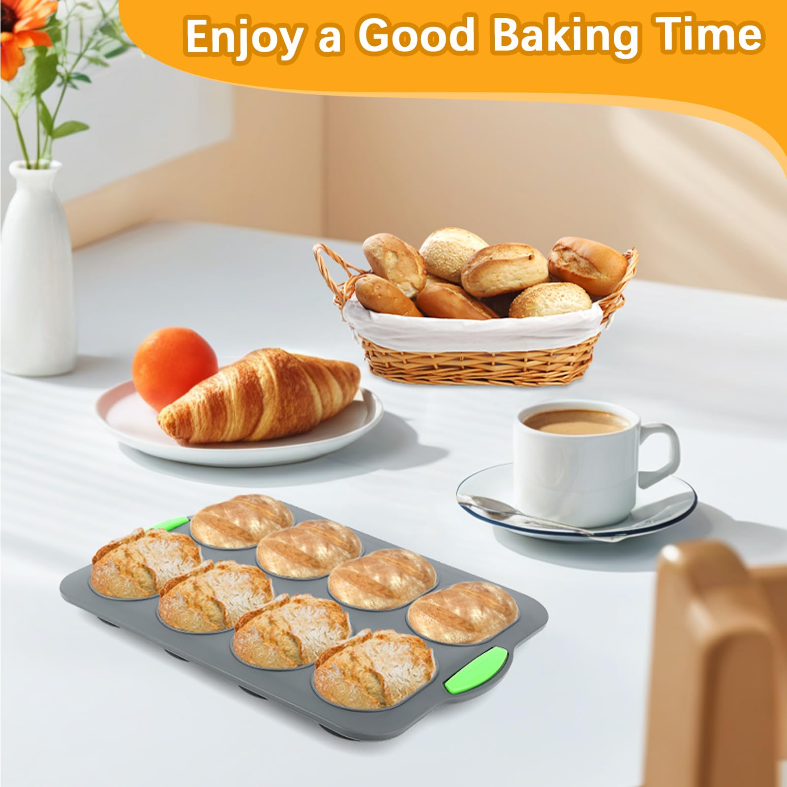 Stampo per Pane in Silicone, Stampo per Baguette in Silicone Stampo per Pane, Teglia da Forno per Baguette Teglia per Pasticceria