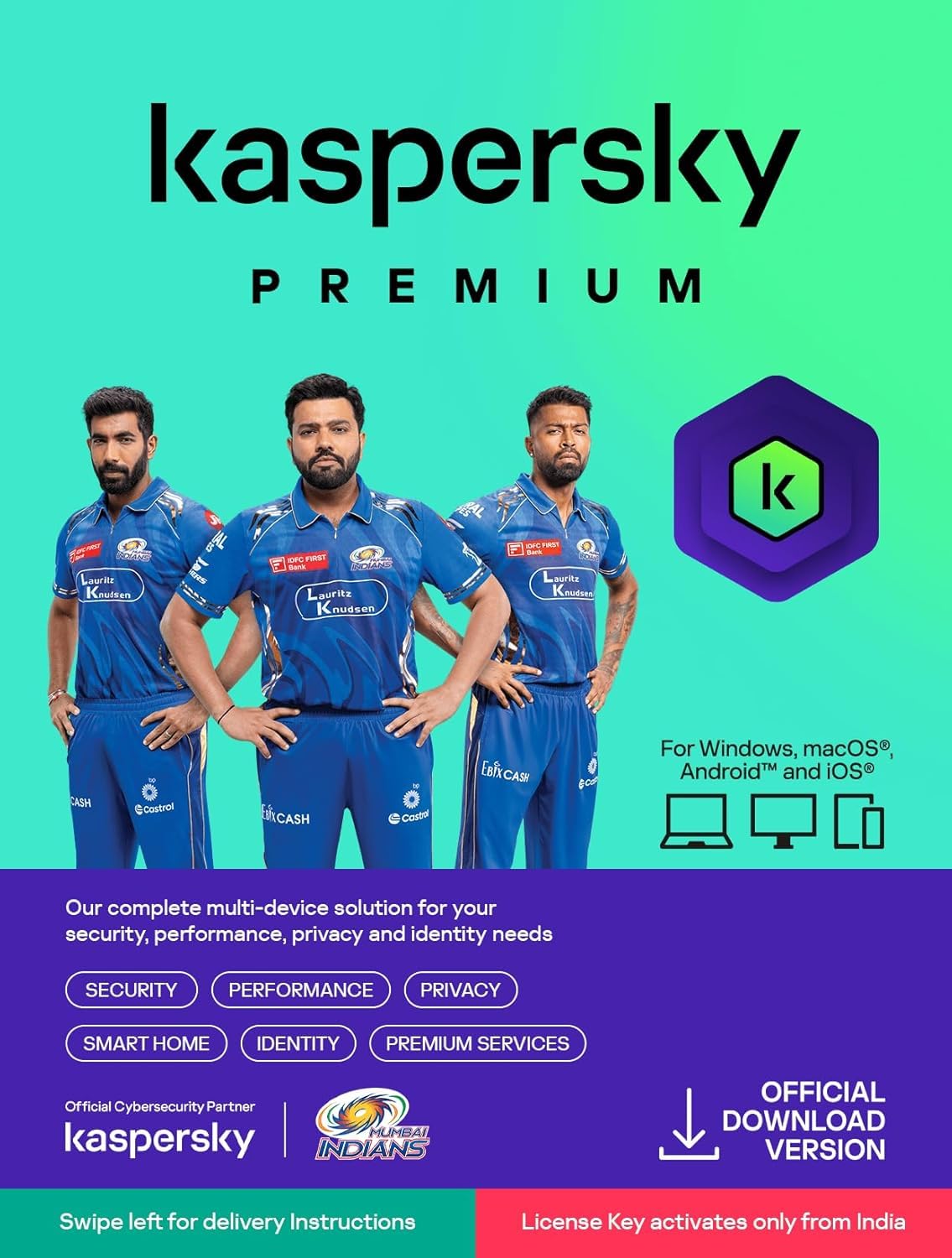 Kaspersky | Premium - Total Security (Ultimate Security) | 1 Device | 3 Years | Email Delivery in 1 Hour