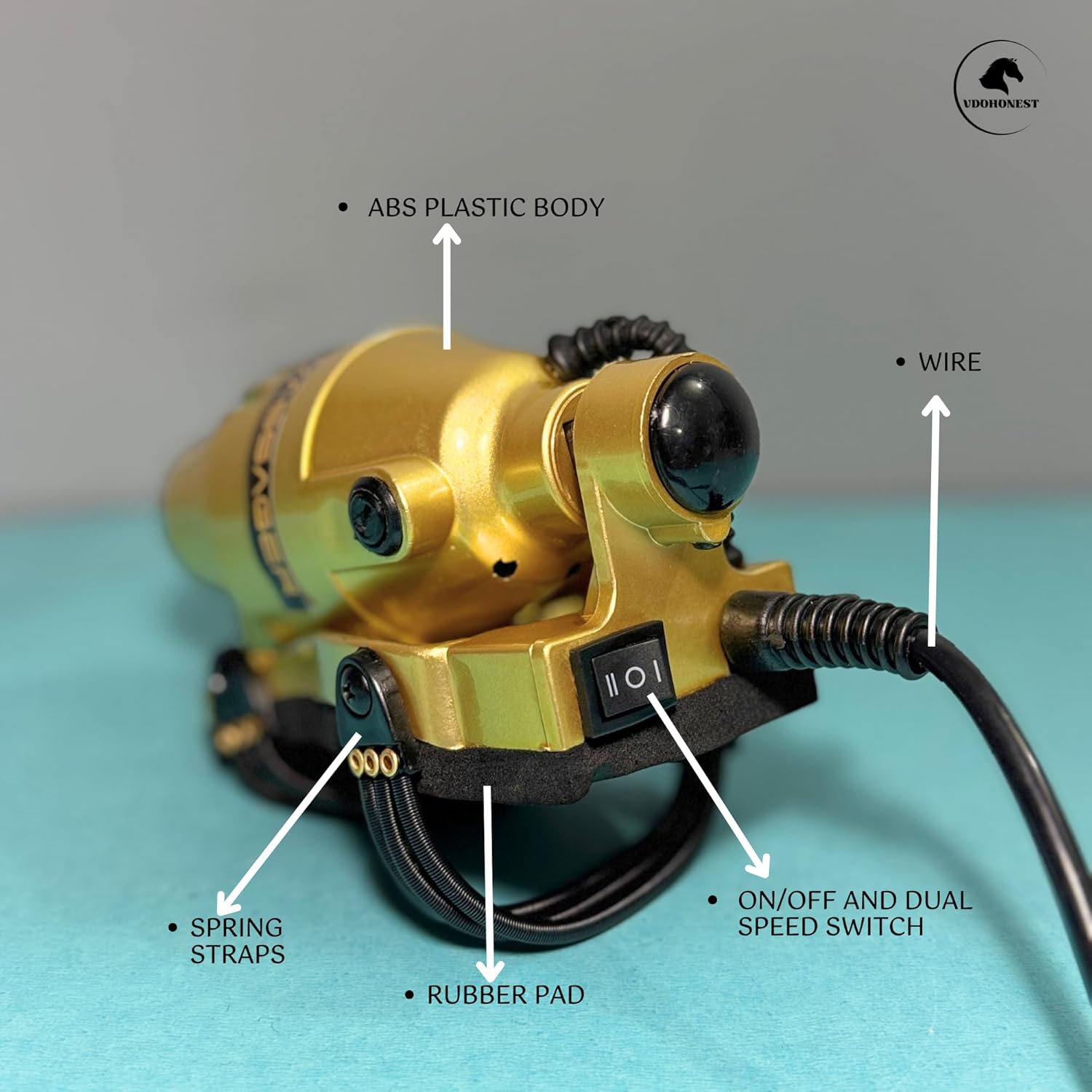 Powerful Double Speed Floating Action for Full Body Massager Corded Electric Powered, Barber Massager Gold - Image 3