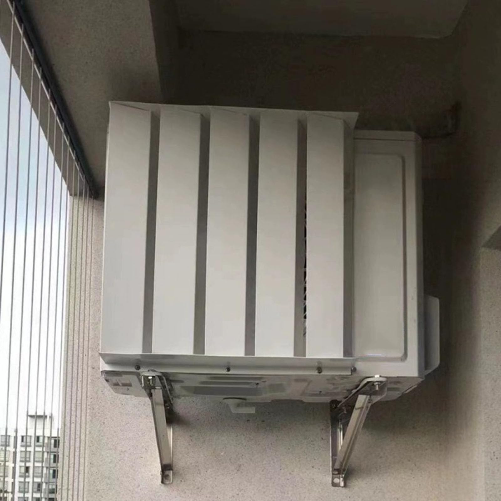 Air Conditer r - Inless - Cubierta de acero para guía de viento, rejillas antisoplado directo, bomba de calor al aire libre protege las rejillas Sn