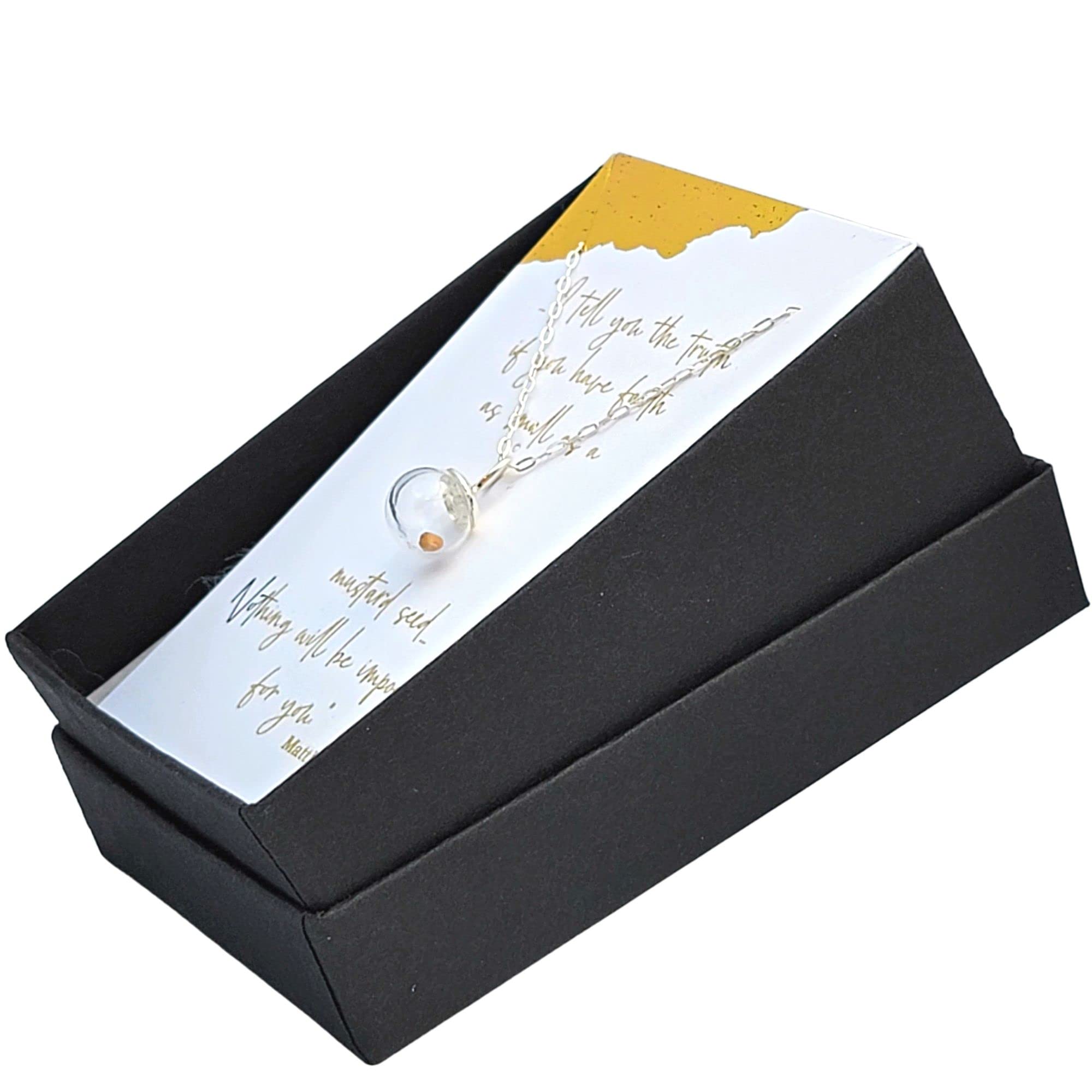 Mustard seed necklace, Sterling Silver, petite, youth, child, small, Mustard Seed Faith, Mustard Seed Charm Necklace, Inspirational jewelry, Encouragement