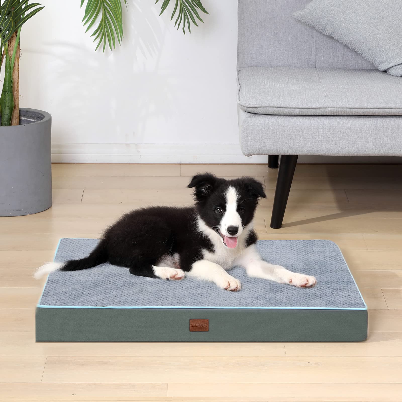 Bedfolks Orthopädisches Hundebett – Memory-Schaum, Wasserdicht, Wendbar, Größe Z.B. 76,2x50,8 Cm