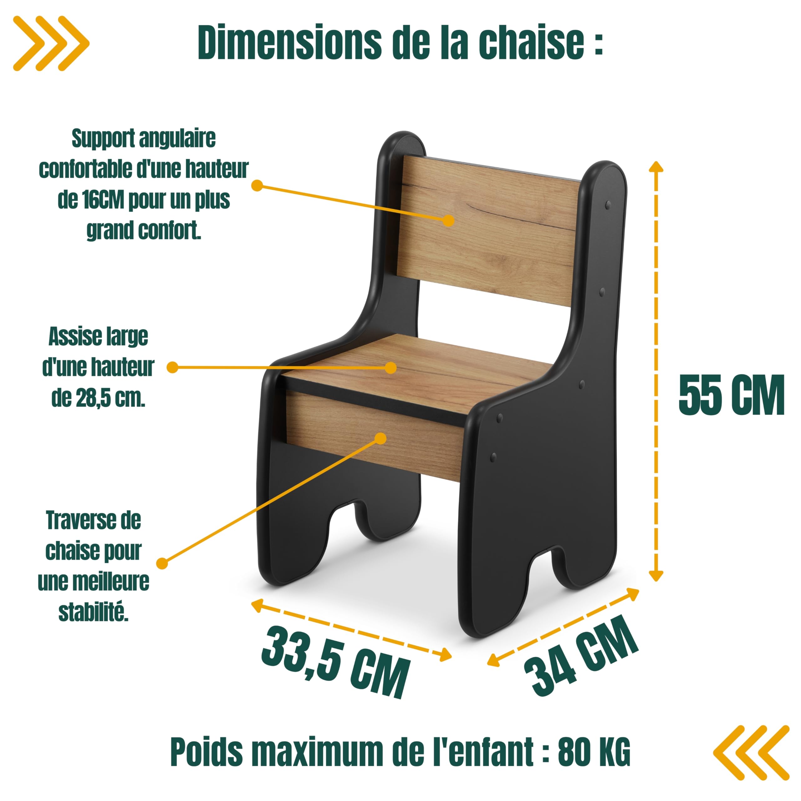 defiPad® Table Enfant avec Chaise | Premium Bureau avec Espace de Rangement | Table Dessin | Meuble Chambre | Charge 80kg pour 2-8 Ans