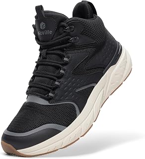 FitVille High Top Sneakers for Men Wide Walking Shoes with Ankle Support