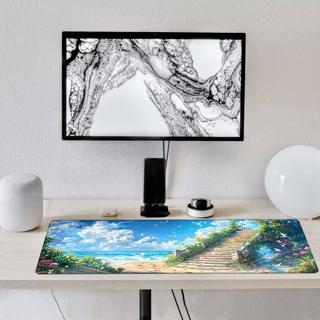 Podkładka pod myszkę/duża podkładka pod mysz, 1200 x 600 x 3 mm, podkładka pod mysz Xl, podkładka na biurko, zwiększona precyzja i prędkość, gumowa podstawa zapewnia stabilny chwyt na gładkich