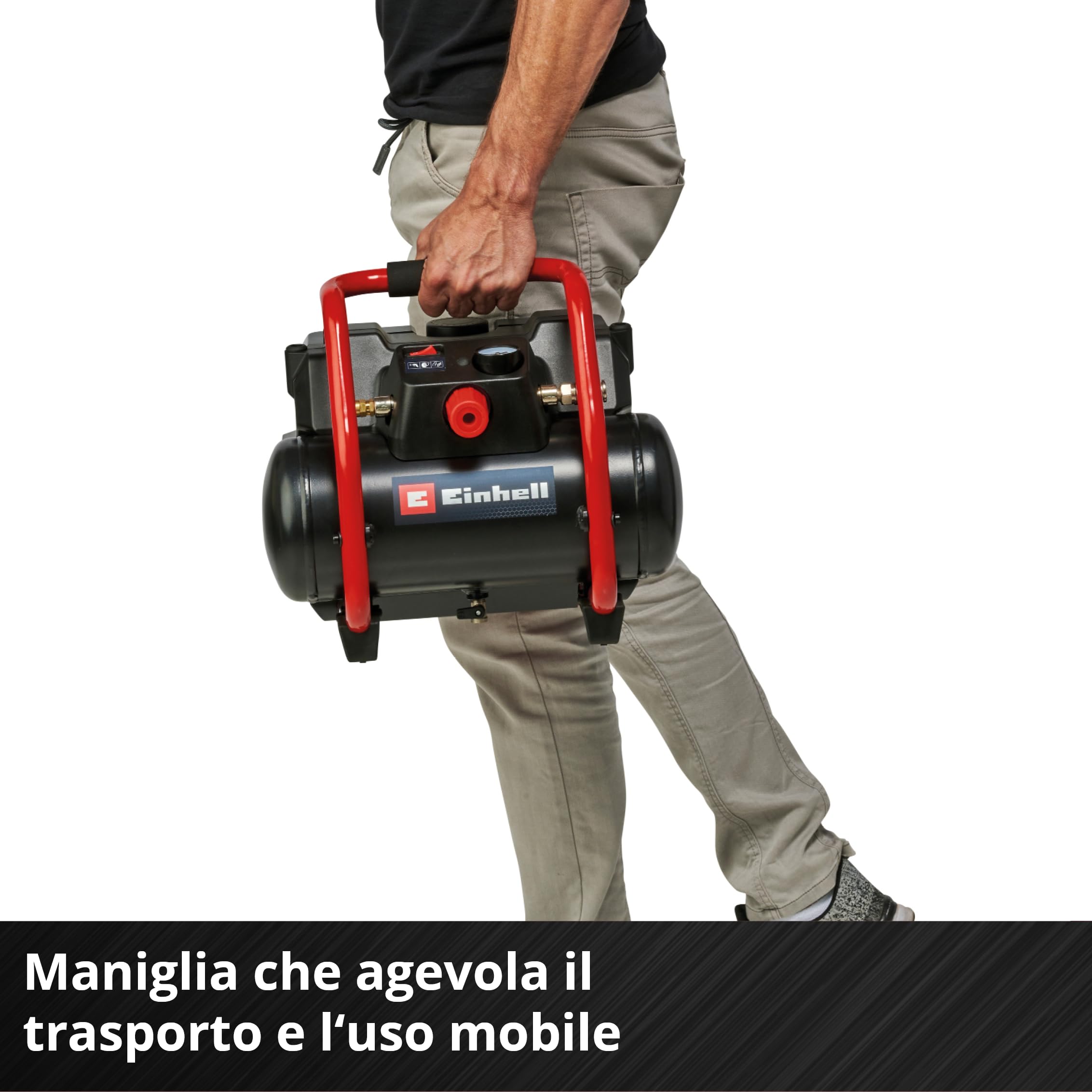 Einhell TE-AC 36/150 Li OF-Solo Compressore a Batteria 36 V 8 bar Serbatoio 6 l Aspirazione 150 l/min Senza Olio