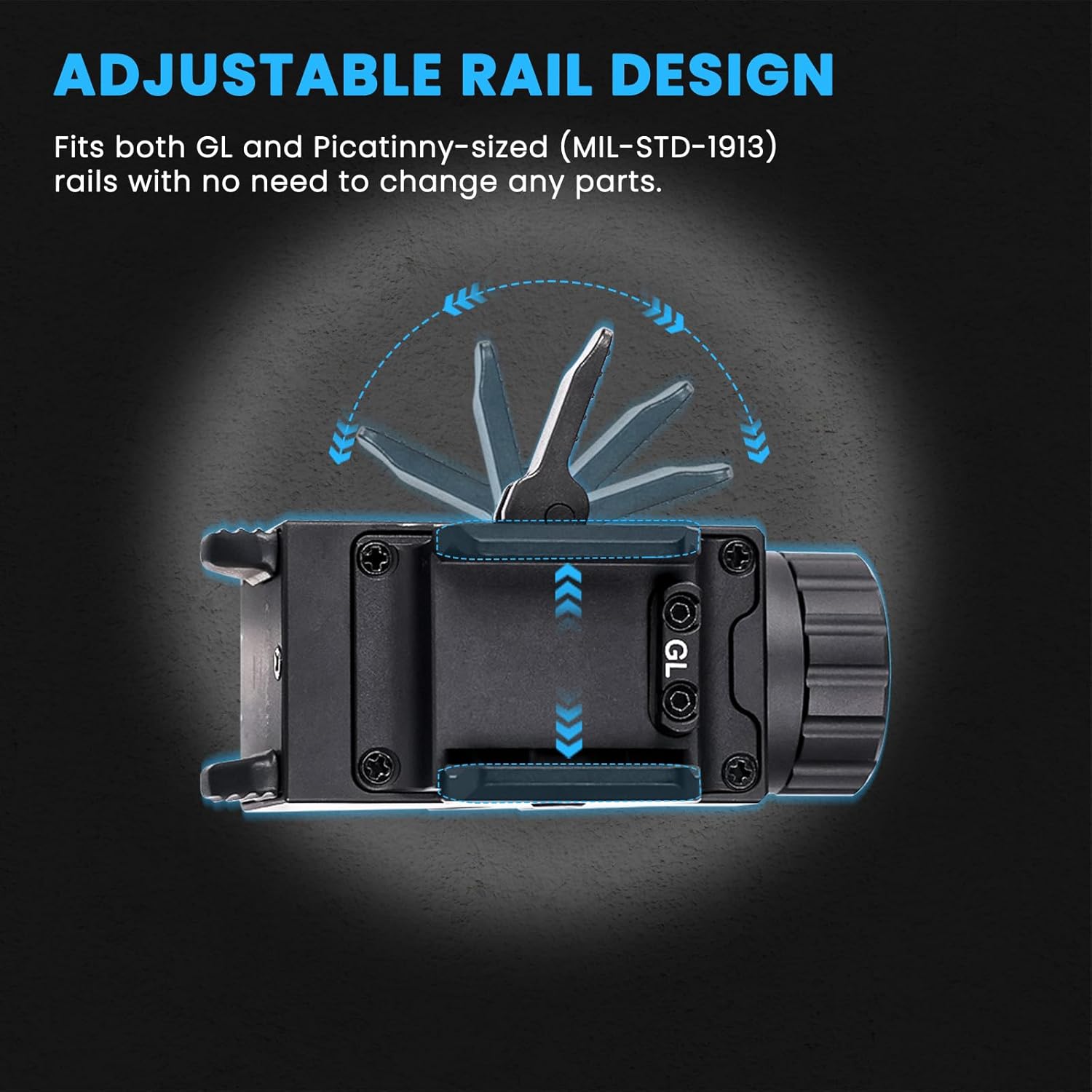 sofirn Pistol Light, 1600 Lumens USB C Rechargeable Compact Weaponlight with Strobe Function, High Performance Bright Tactical Flashlight for Handguns with Slidable Rail