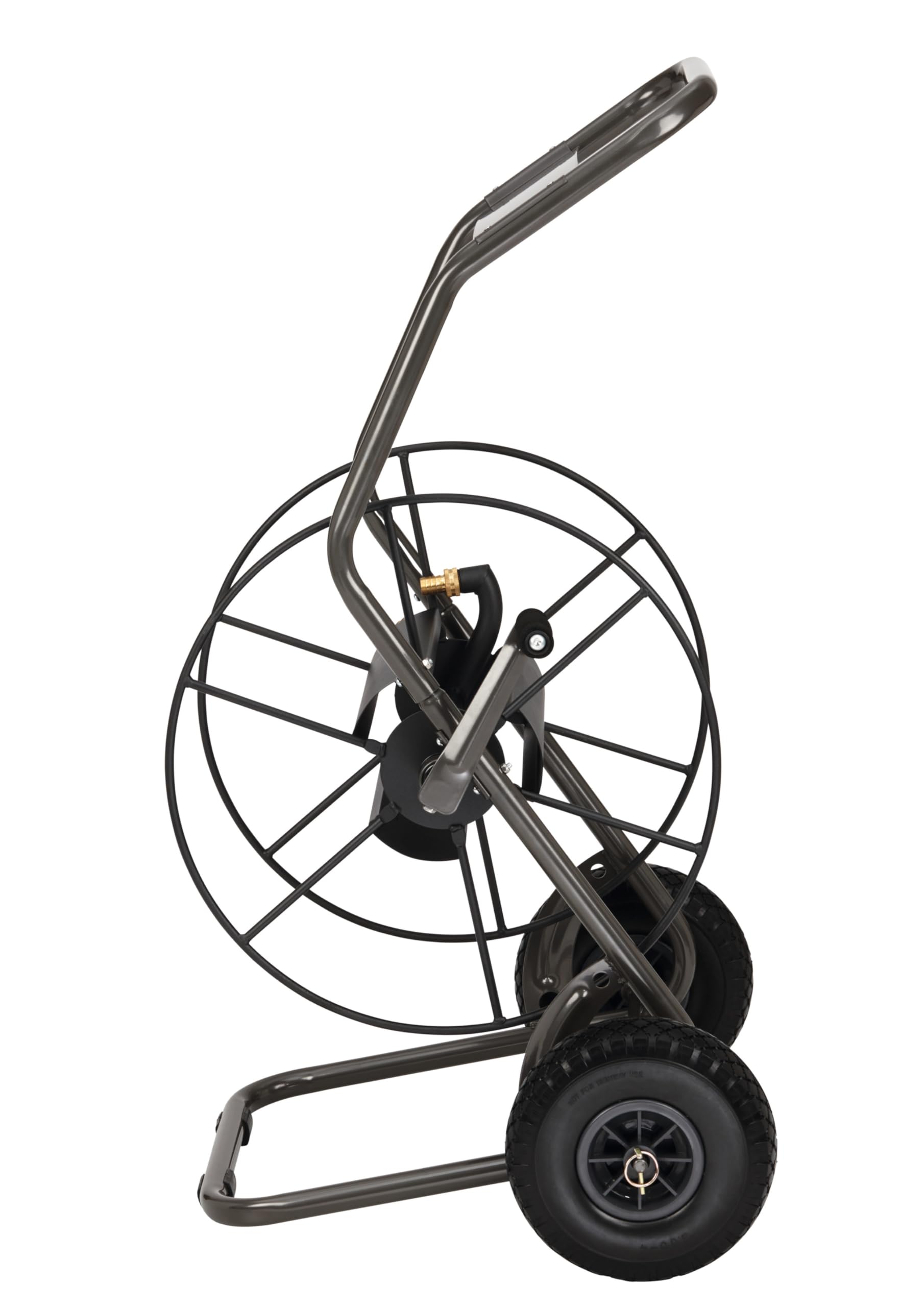 Sirocco Schlauchwagen 3/4" – robuster Schlauchaufroller aus pulverbeschichtetem Stahl, hochwertiger Gartenschlauchwagen mit Hartplastik-Rädern (PU) – stabile Lagerung & einfache Mobilität