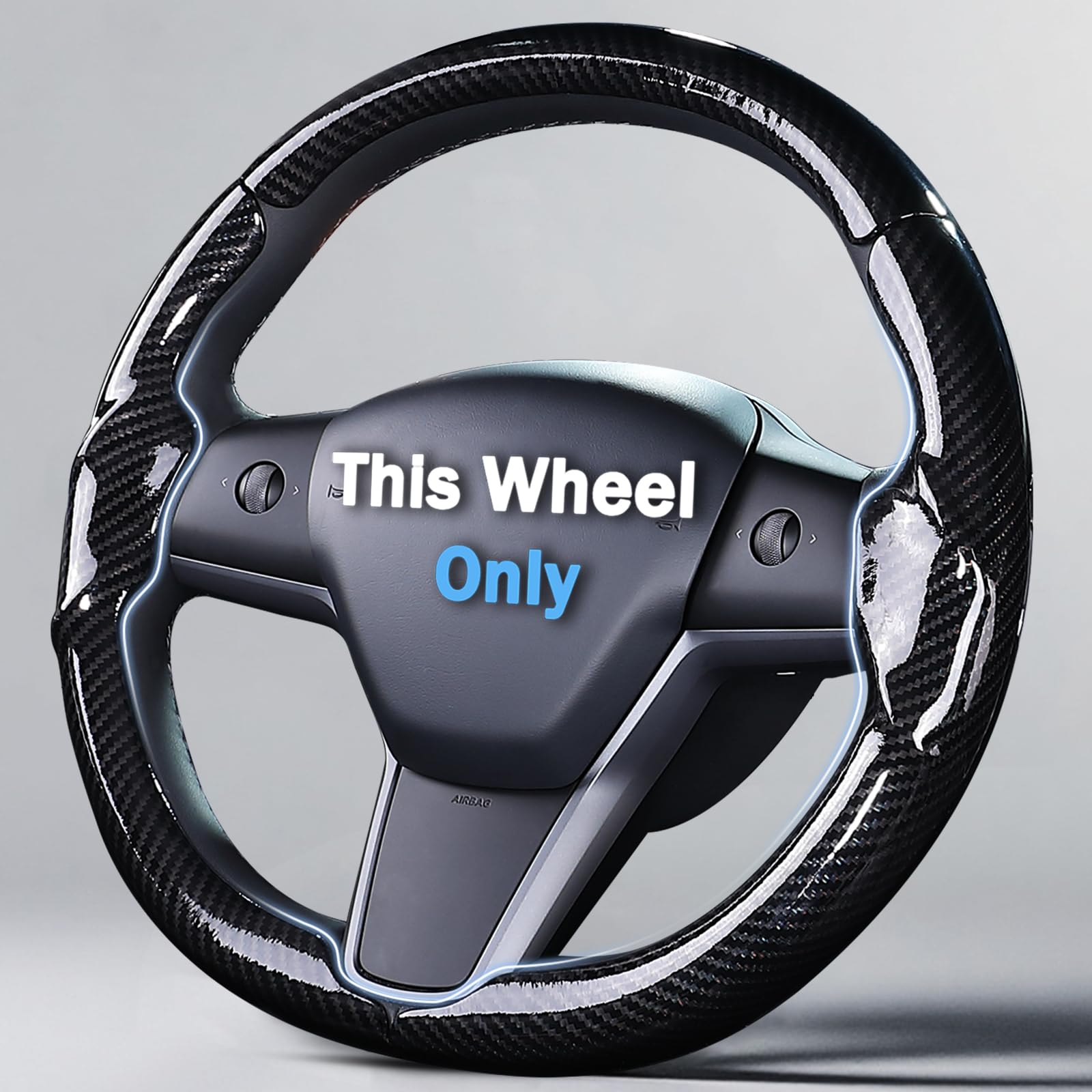 Steering Wheel Cover for 2017-2023 Tesla Model 3 2020-2024 Tesla Model Y