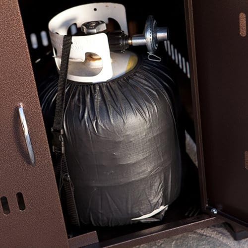 Miniatura 7 de Hiland GSF-DGH Fogata cuadrada de propano con tapa, 40,000 BTU, bronce decorativo