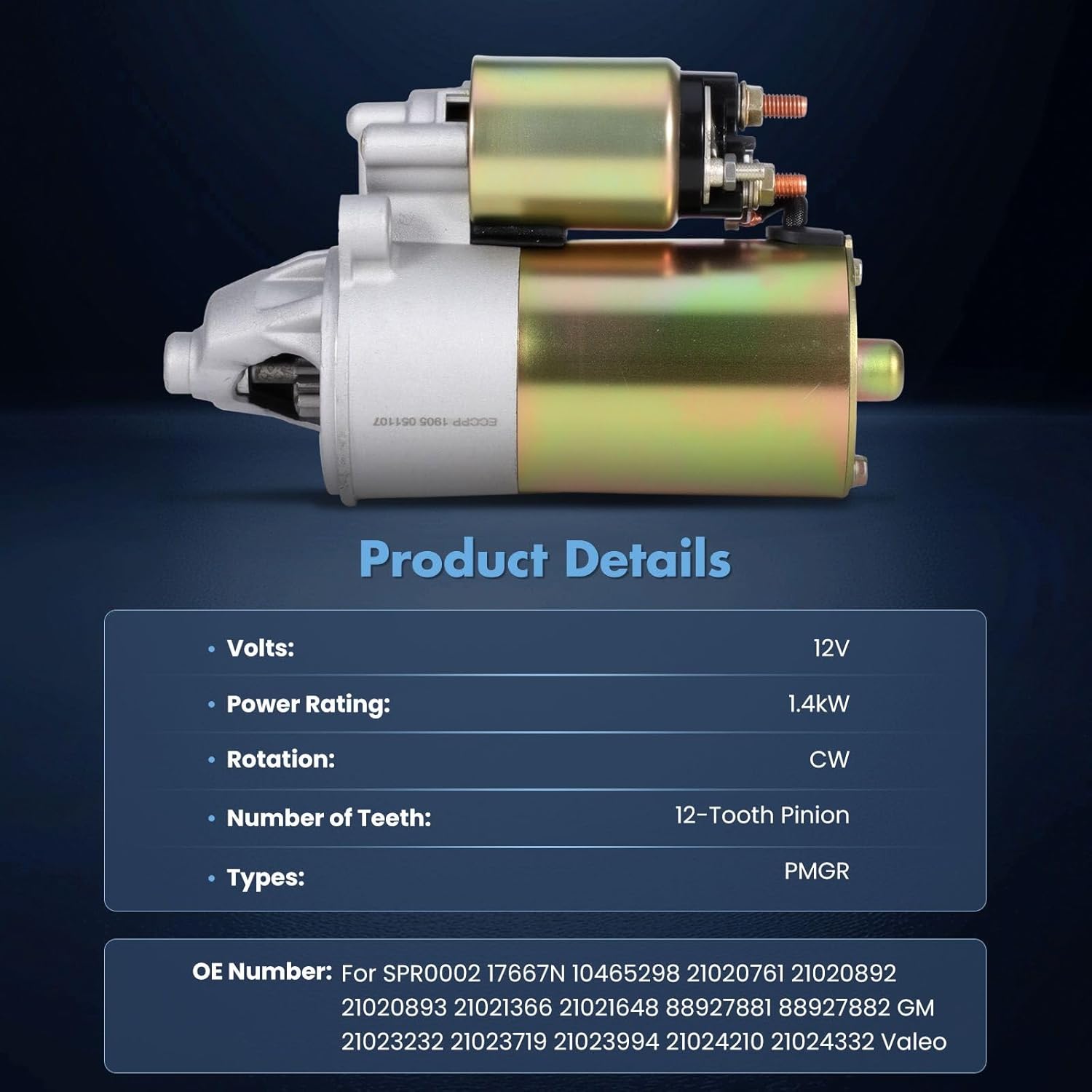 ECCPP Starters fit for Thunderbird 1994-1997 for Lincoln Mark Series 1993-1998 Town Car 1992-2011 4.6L for Mercury Cougar 1994-1997 Grand Marquis 1992-2011 Marauder 2003-2004 4.6L SFD0028 3221 3267