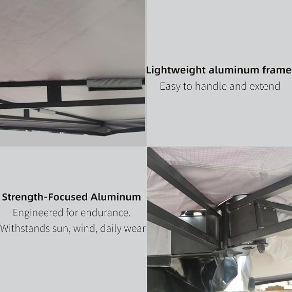DANCHEL OUTDOOR 270 Degree Car Awning Overlanding Free Standing Driver Side